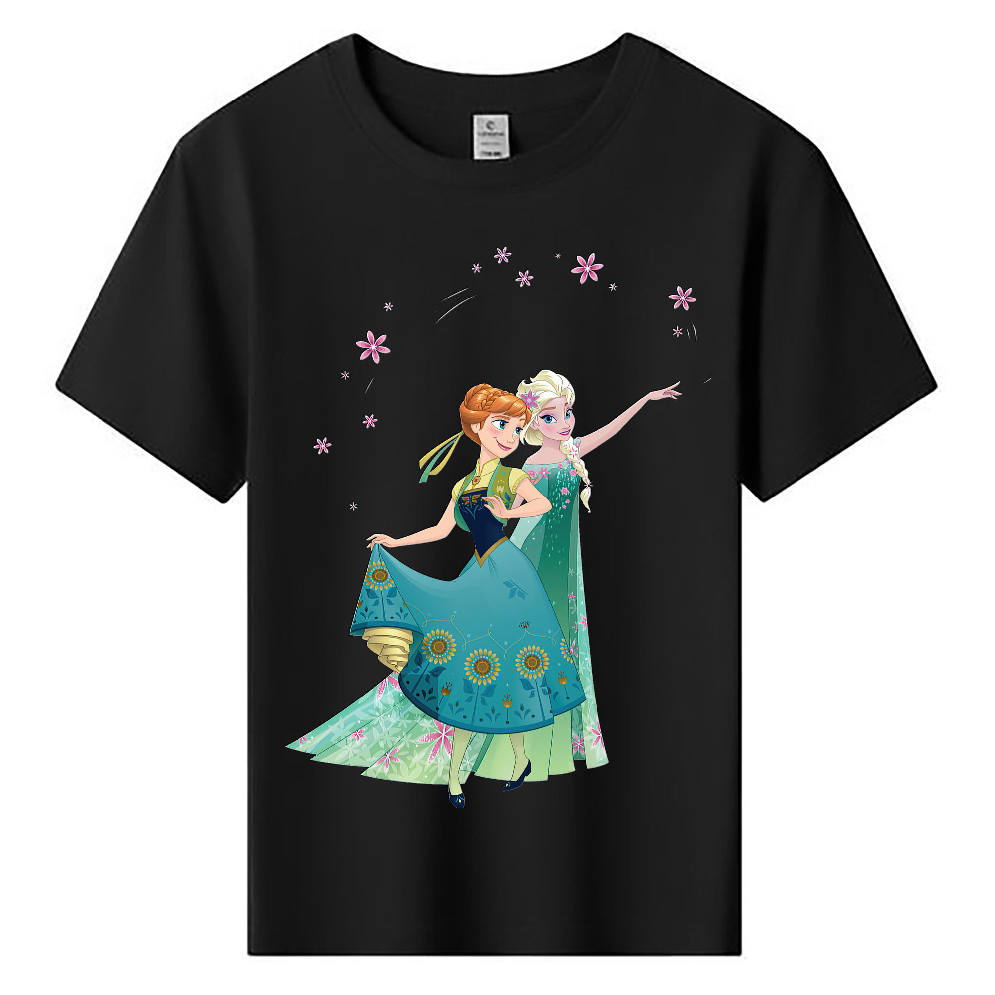 （画像用） アナと雪の女王 アンナ エルサ Frozen Anna Elsa 綿100％キッズTシャツ（フロントプリント）