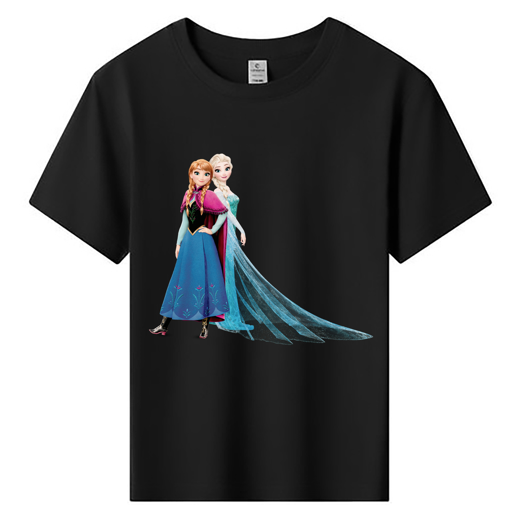（画像用） アナと雪の女王 アンナ エルサ Frozen Anna Elsa 綿100％キッズTシャツ（フロントプリント）