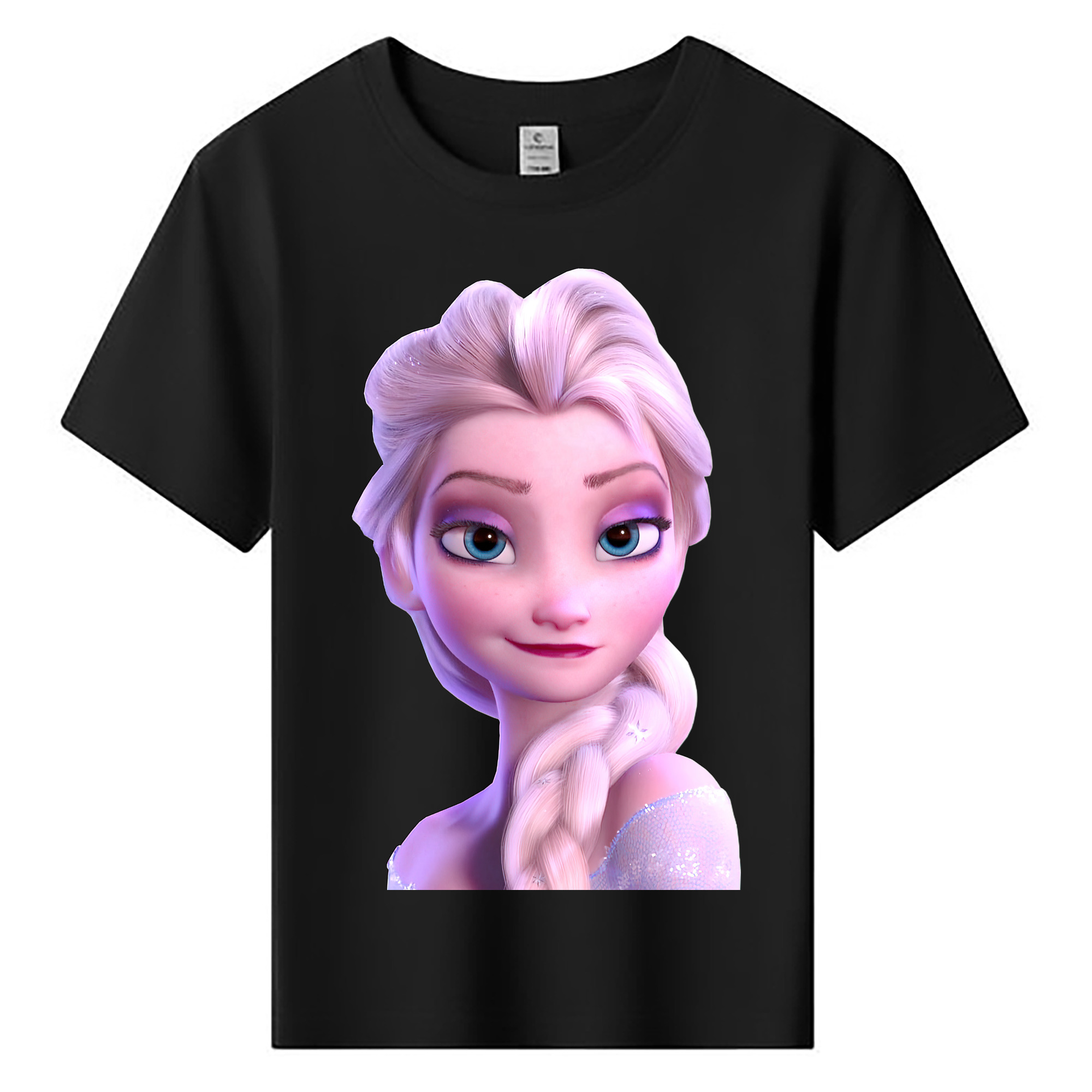 （画像用） アナと雪の女王 アンナ エルサ Frozen Anna Elsa 綿100％キッズTシャツ（フロントプリント）