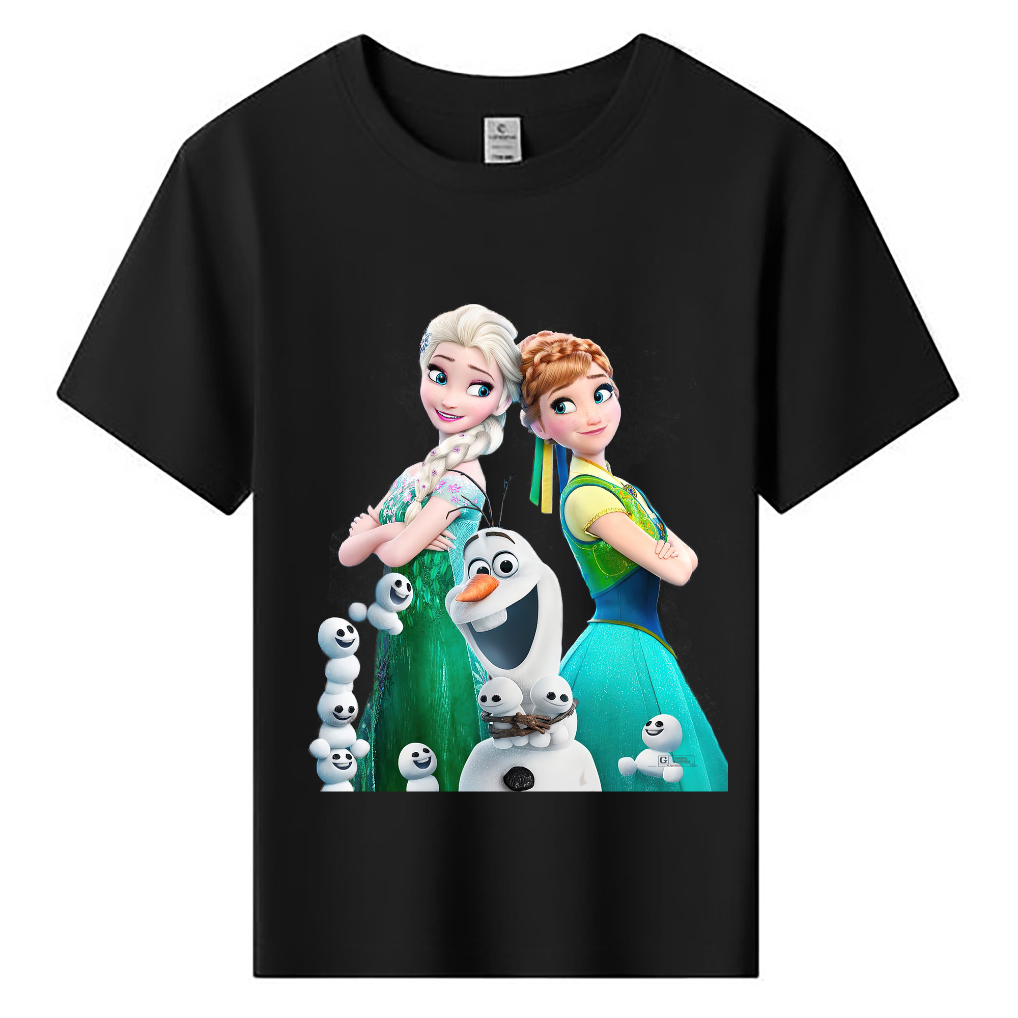 （画像用） アナと雪の女王 アンナ エルサ Frozen Anna Elsa 綿100％キッズTシャツ（フロントプリント）