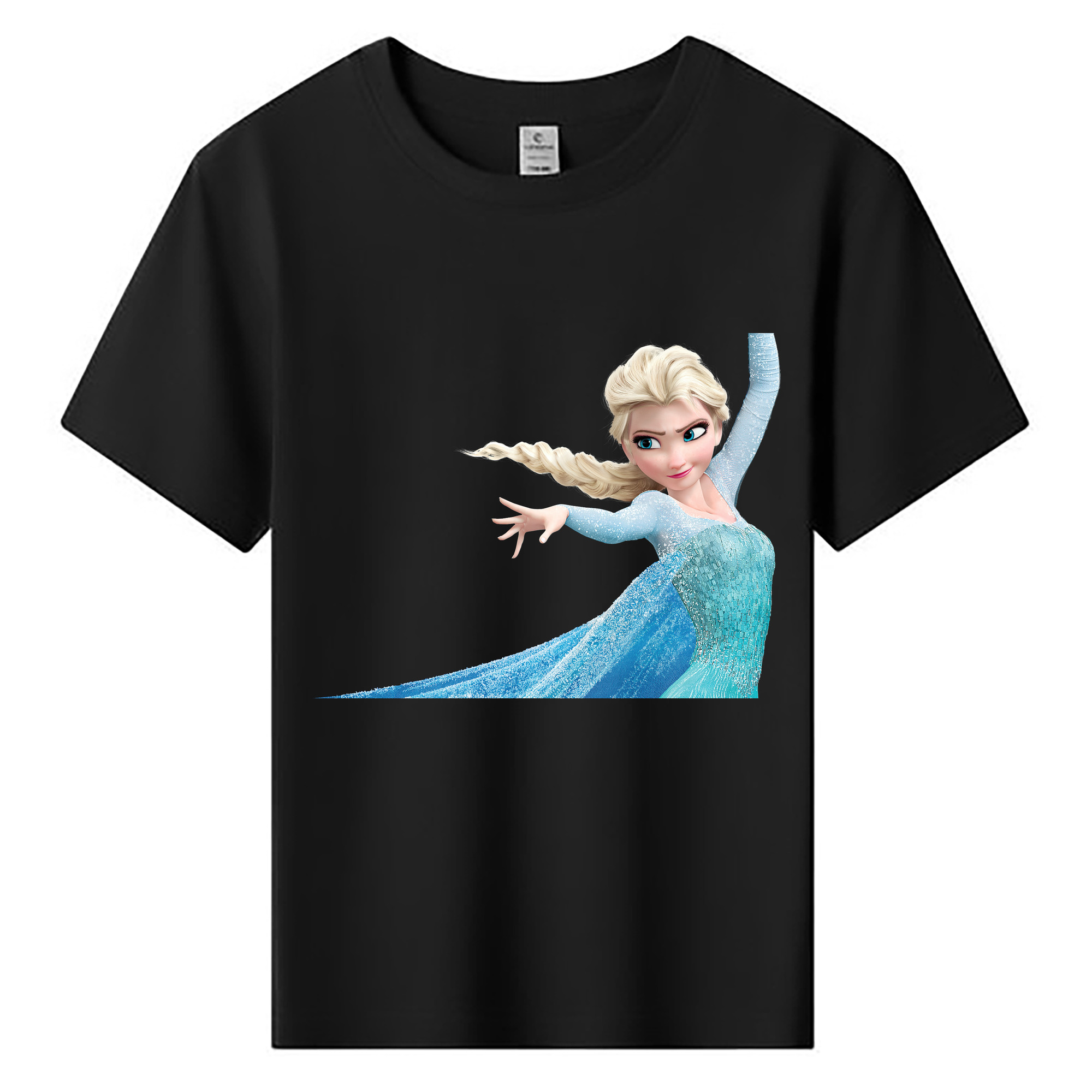 （画像用） アナと雪の女王 アンナ エルサ Frozen Anna Elsa 綿100％キッズTシャツ（フロントプリント）