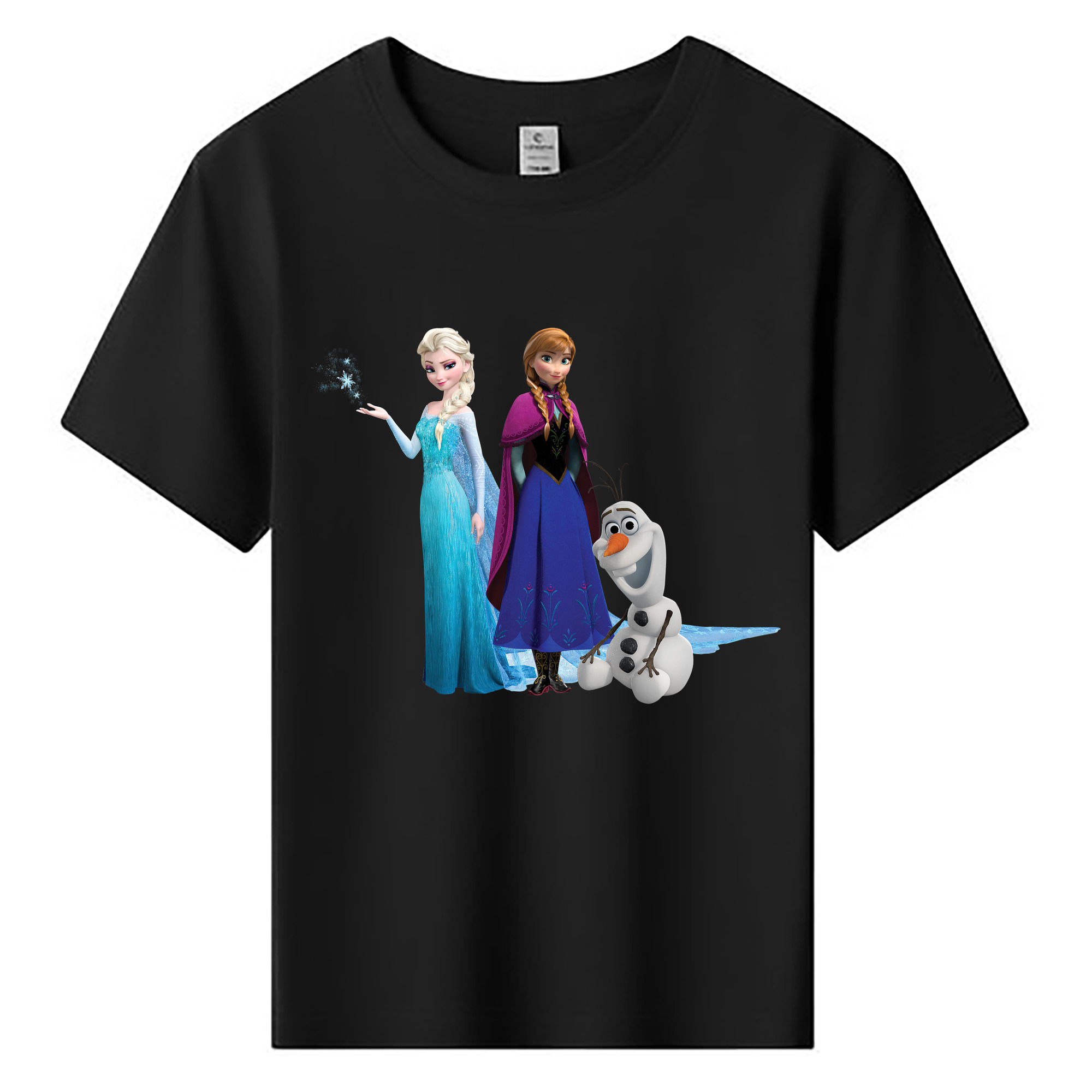 （画像用） アナと雪の女王 アンナ エルサ Frozen Anna Elsa 綿100％キッズTシャツ（フロントプリント）