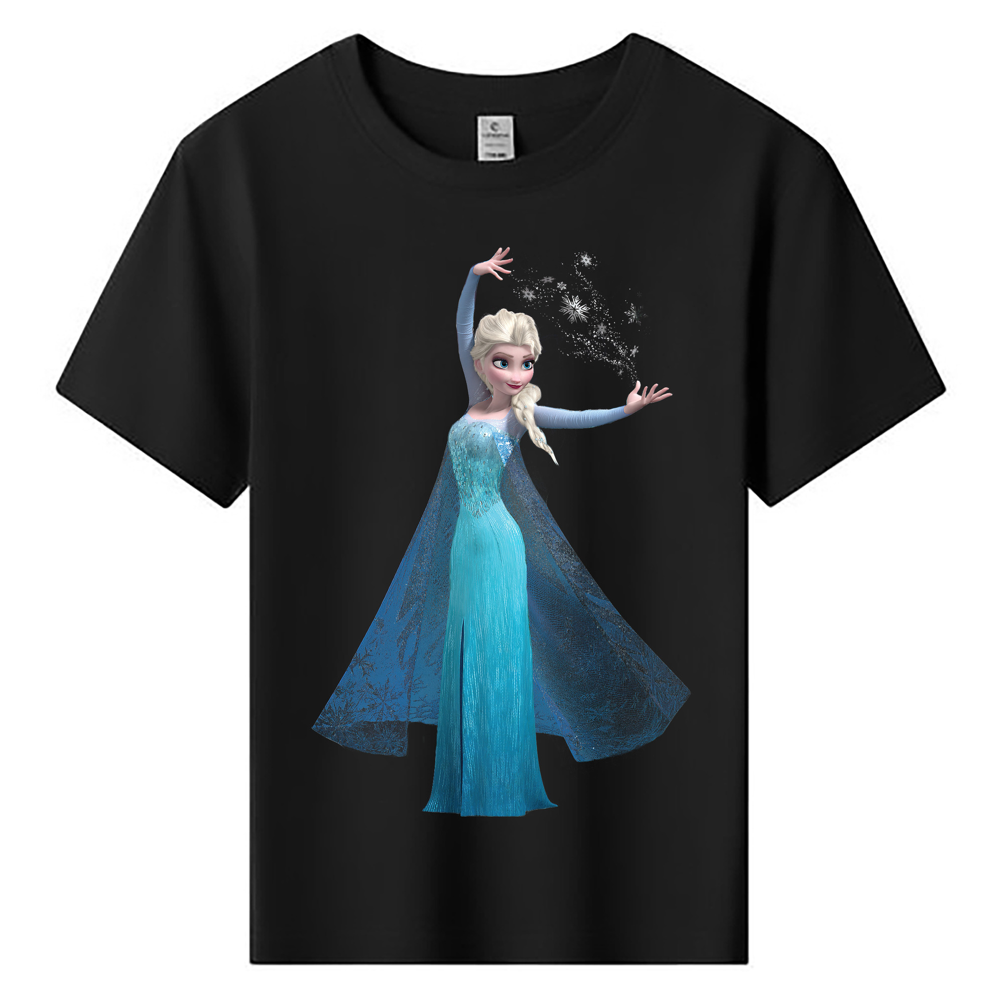 （画像用） アナと雪の女王 アンナ エルサ Frozen Anna Elsa 綿100％キッズTシャツ（フロントプリント）