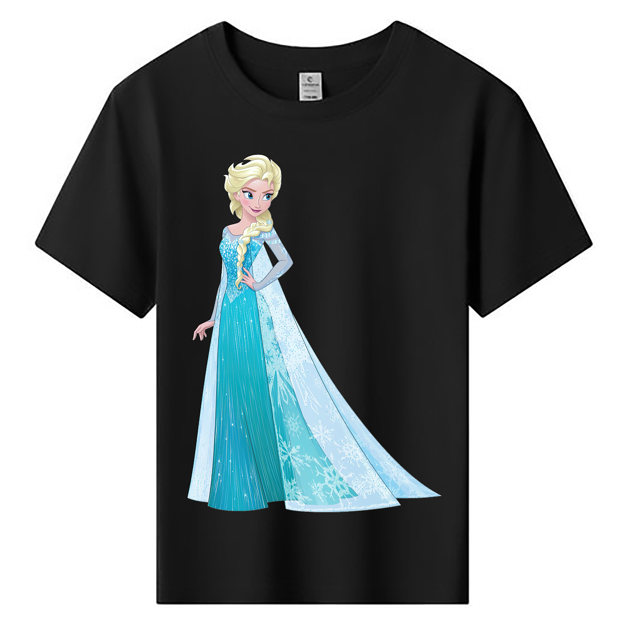 （画像用） アナと雪の女王 アンナ エルサ Frozen Anna Elsa 綿100％キッズTシャツ（フロントプリント）