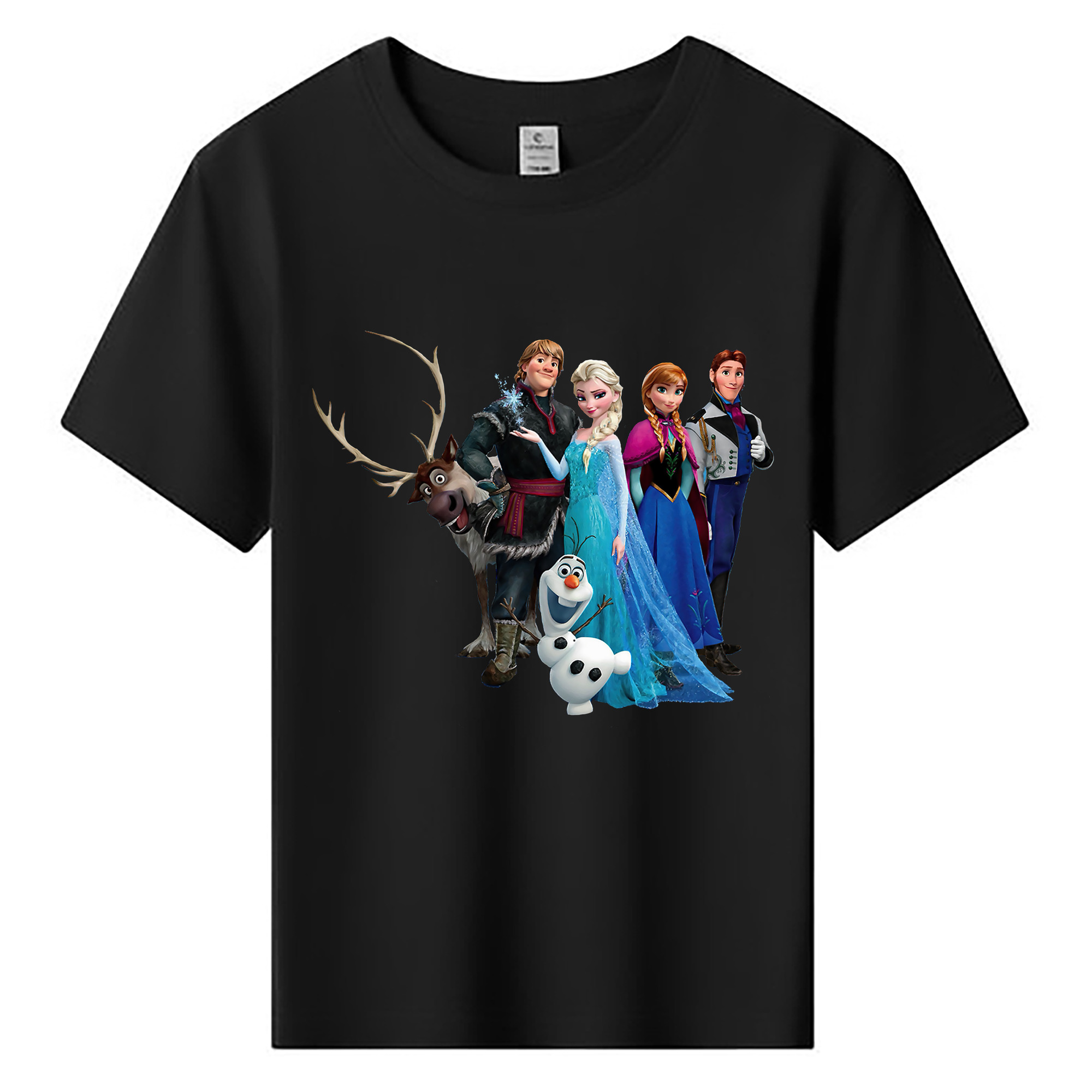 （画像用） アナと雪の女王 アンナ エルサ Frozen Anna Elsa 綿100％キッズTシャツ（フロントプリント）
