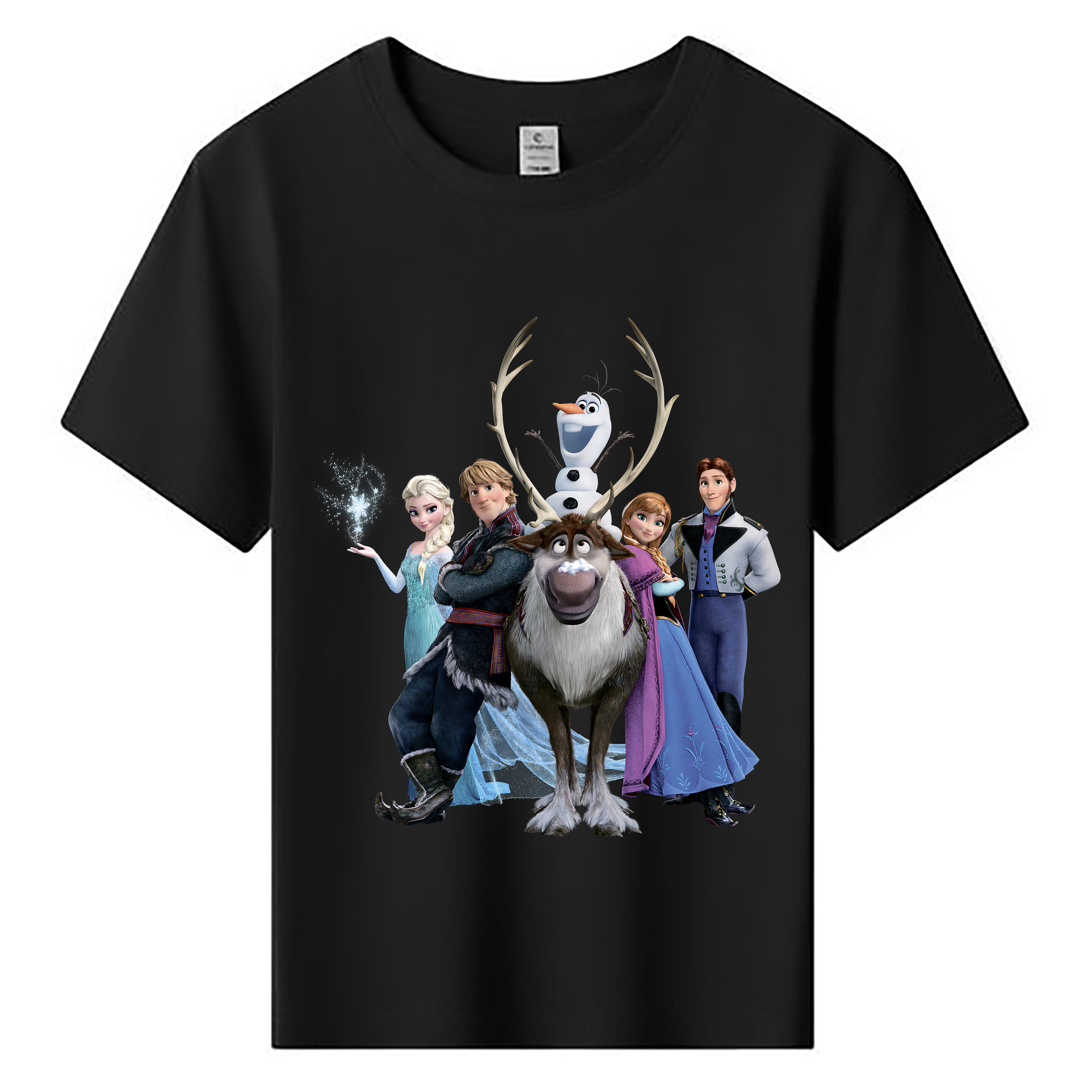 （画像用） アナと雪の女王 アンナ エルサ Frozen Anna Elsa 綿100％キッズTシャツ（フロントプリント）