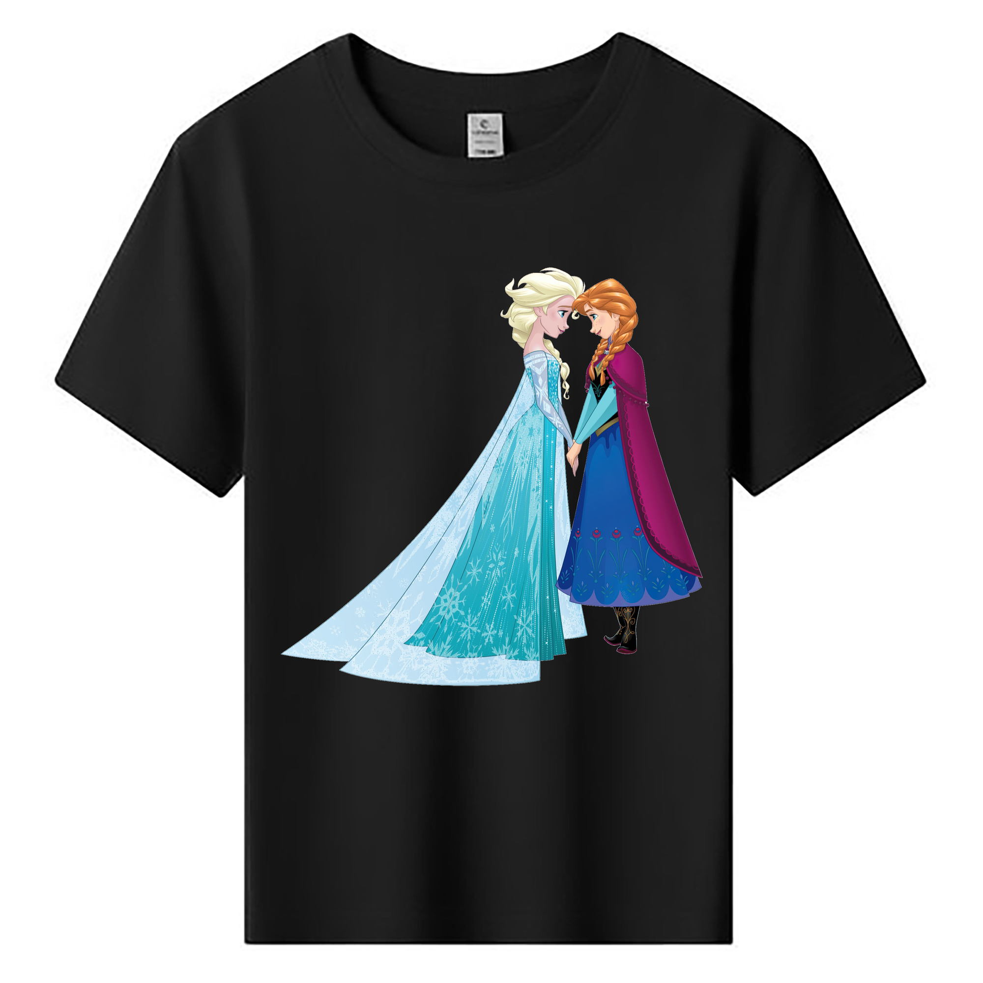 （画像用） アナと雪の女王 アンナ エルサ Frozen Anna Elsa 綿100％キッズTシャツ（フロントプリント）