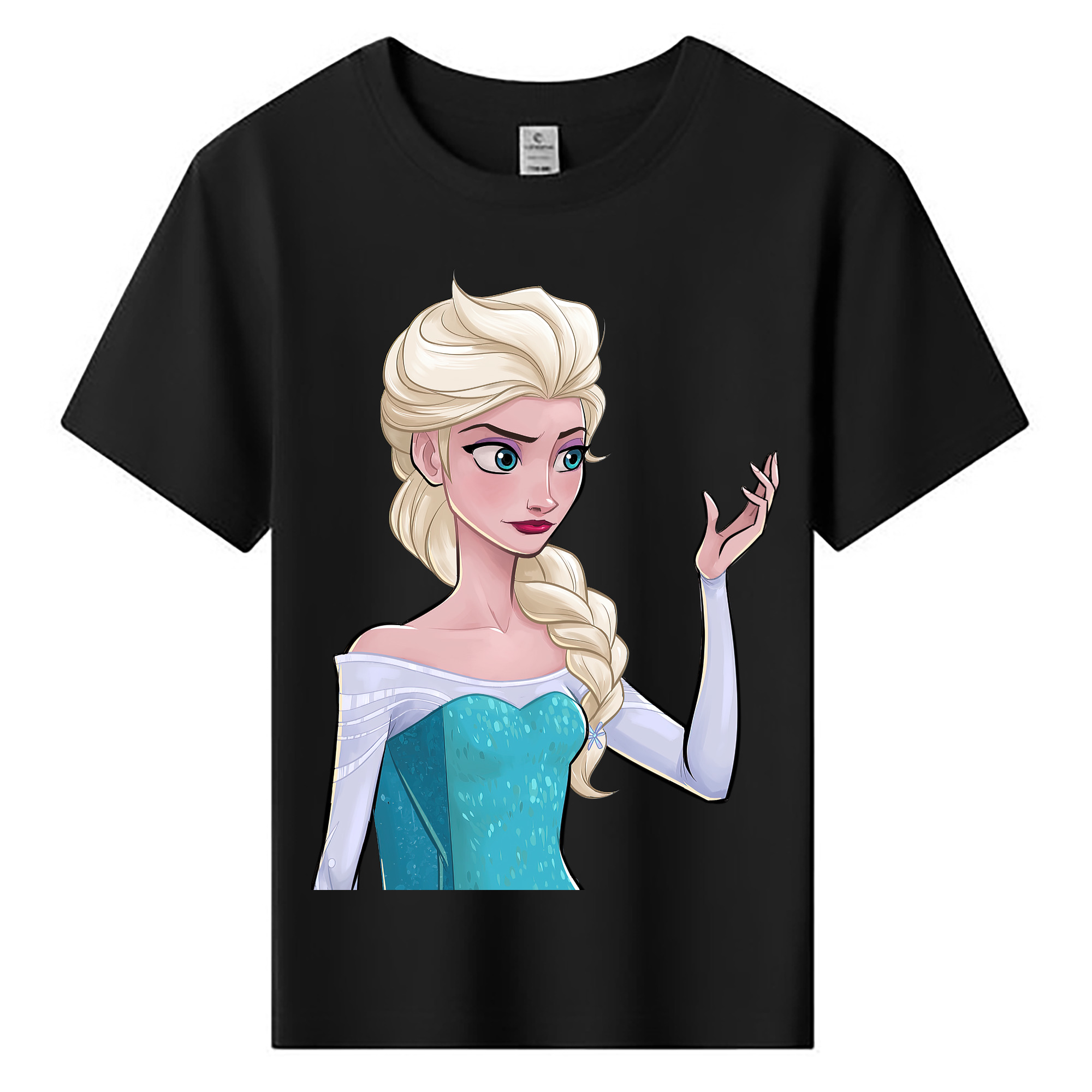（画像用） アナと雪の女王 アンナ エルサ Frozen Anna Elsa 綿100％キッズTシャツ（フロントプリント）