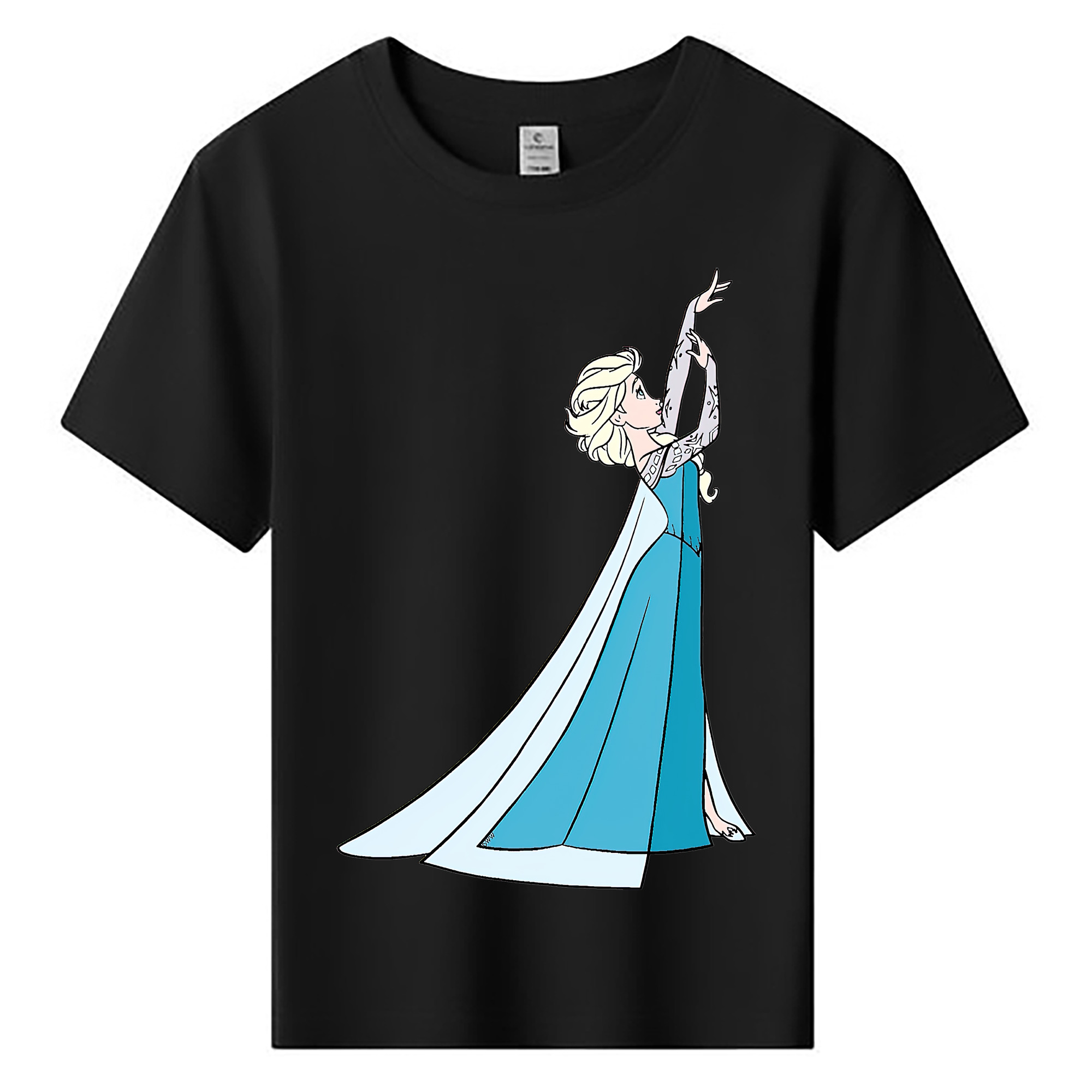 （画像用） アナと雪の女王 アンナ エルサ Frozen Anna Elsa 綿100％キッズTシャツ（フロントプリント）
