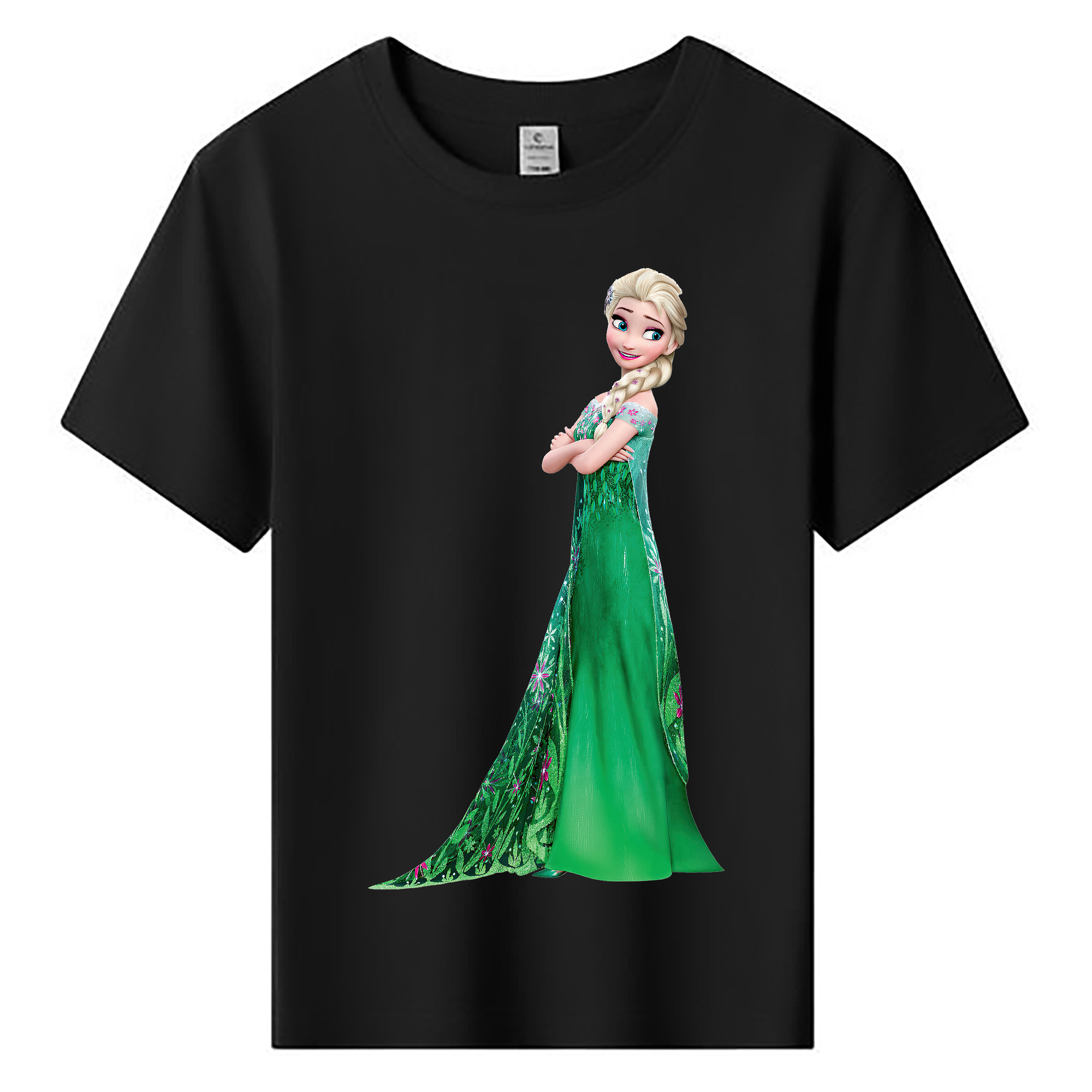 （画像用） アナと雪の女王 アンナ エルサ Frozen Anna Elsa 綿100％キッズTシャツ（フロントプリント）