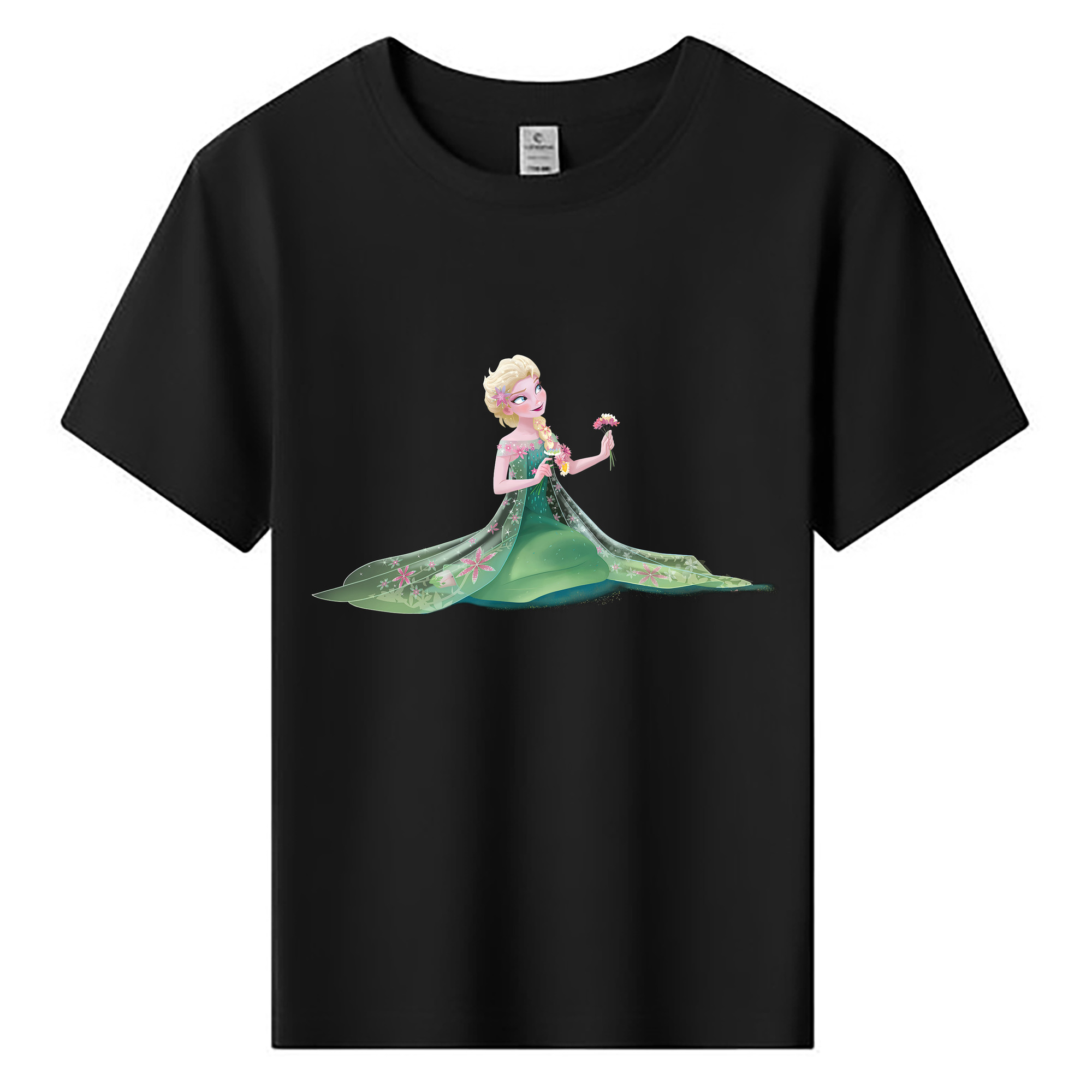 （画像用） アナと雪の女王 アンナ エルサ Frozen Anna Elsa 綿100％キッズTシャツ（フロントプリント）