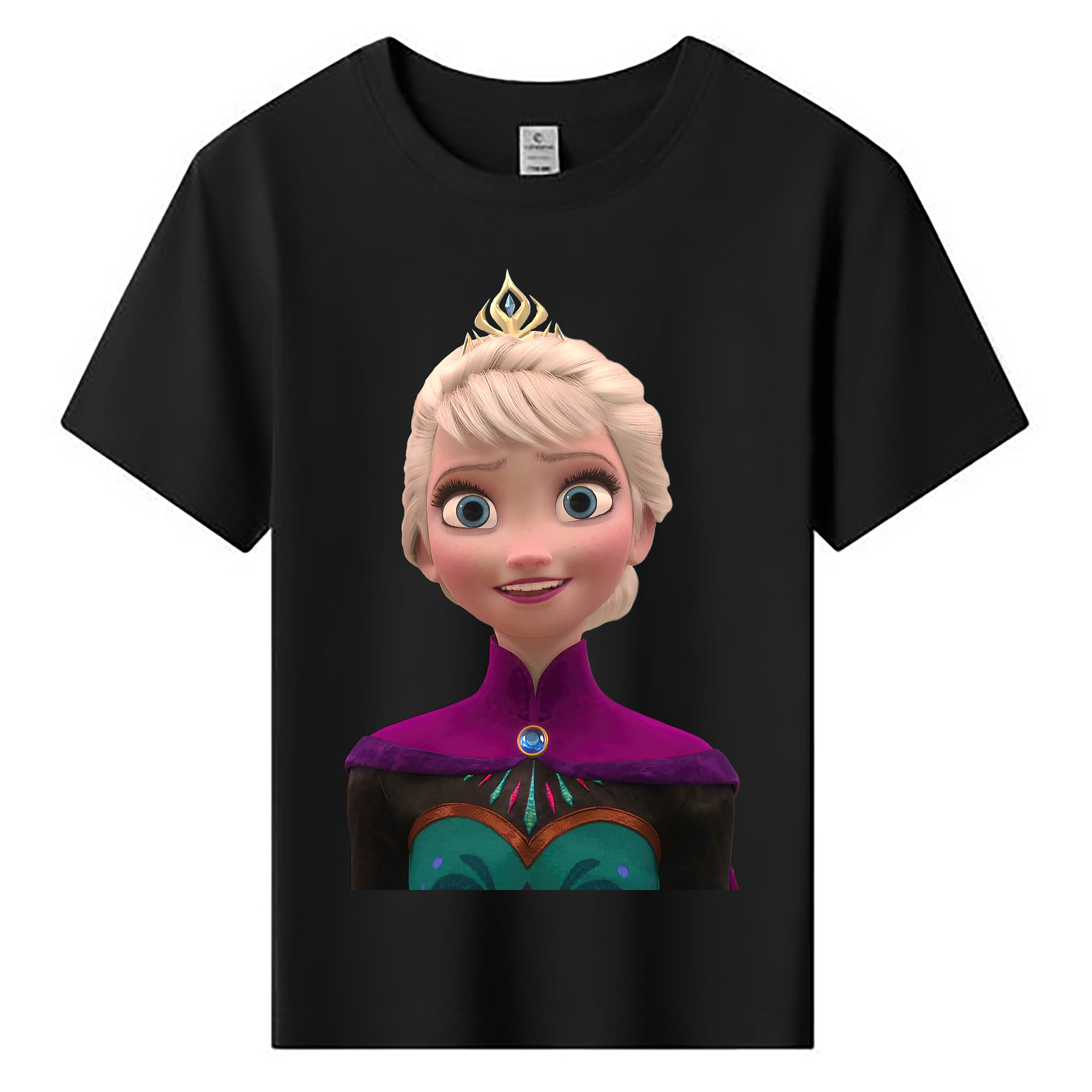 （画像用） アナと雪の女王 アンナ エルサ Frozen Anna Elsa 綿100％キッズTシャツ（フロントプリント）