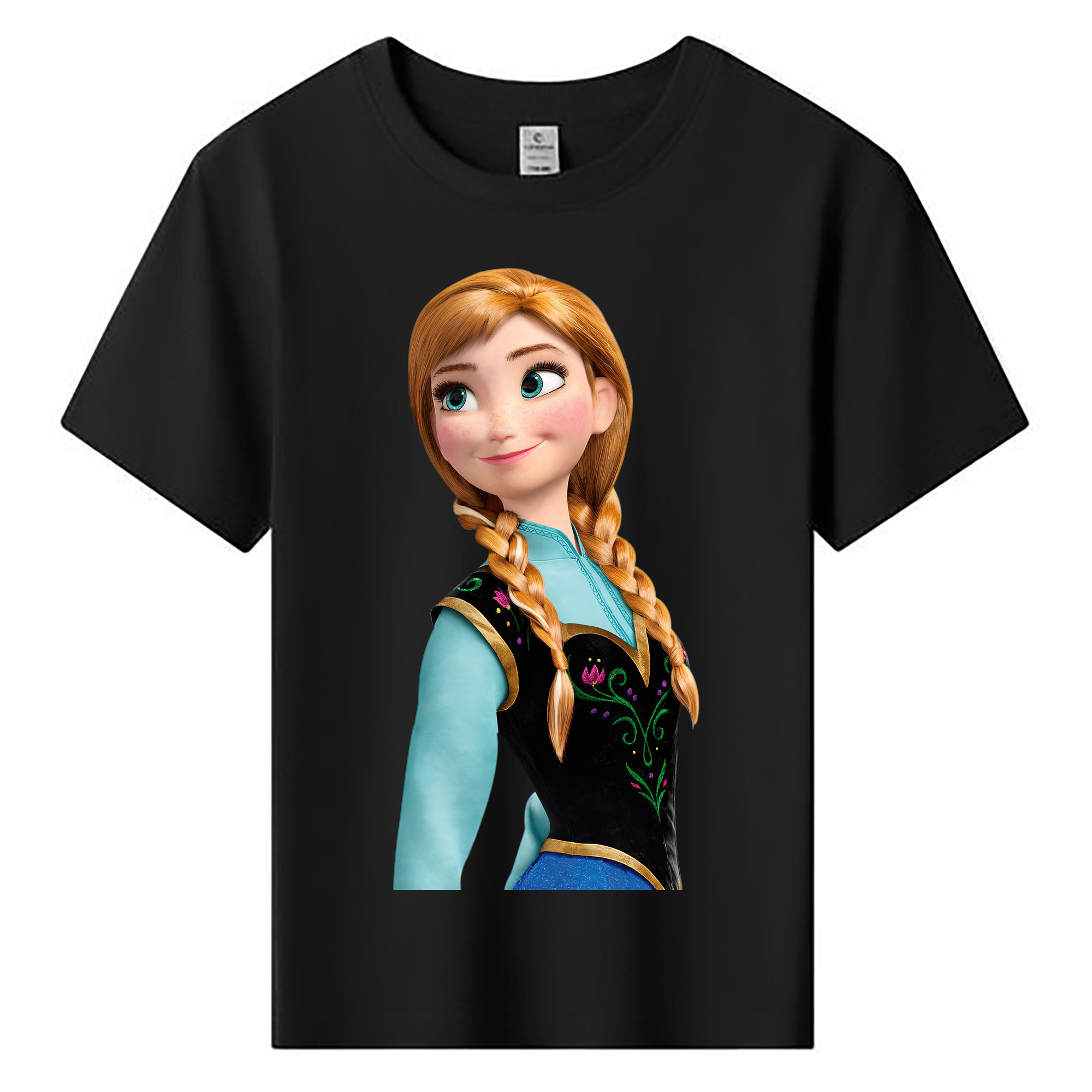 （画像用） アナと雪の女王 アンナ エルサ Frozen Anna Elsa 綿100％キッズTシャツ（フロントプリント）