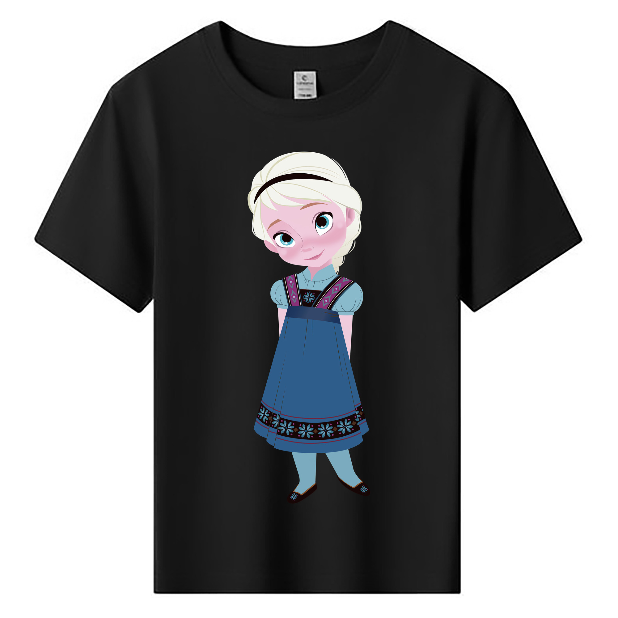 （画像用） アナと雪の女王 アンナ エルサ Frozen Anna Elsa 綿100％キッズTシャツ（フロントプリント）