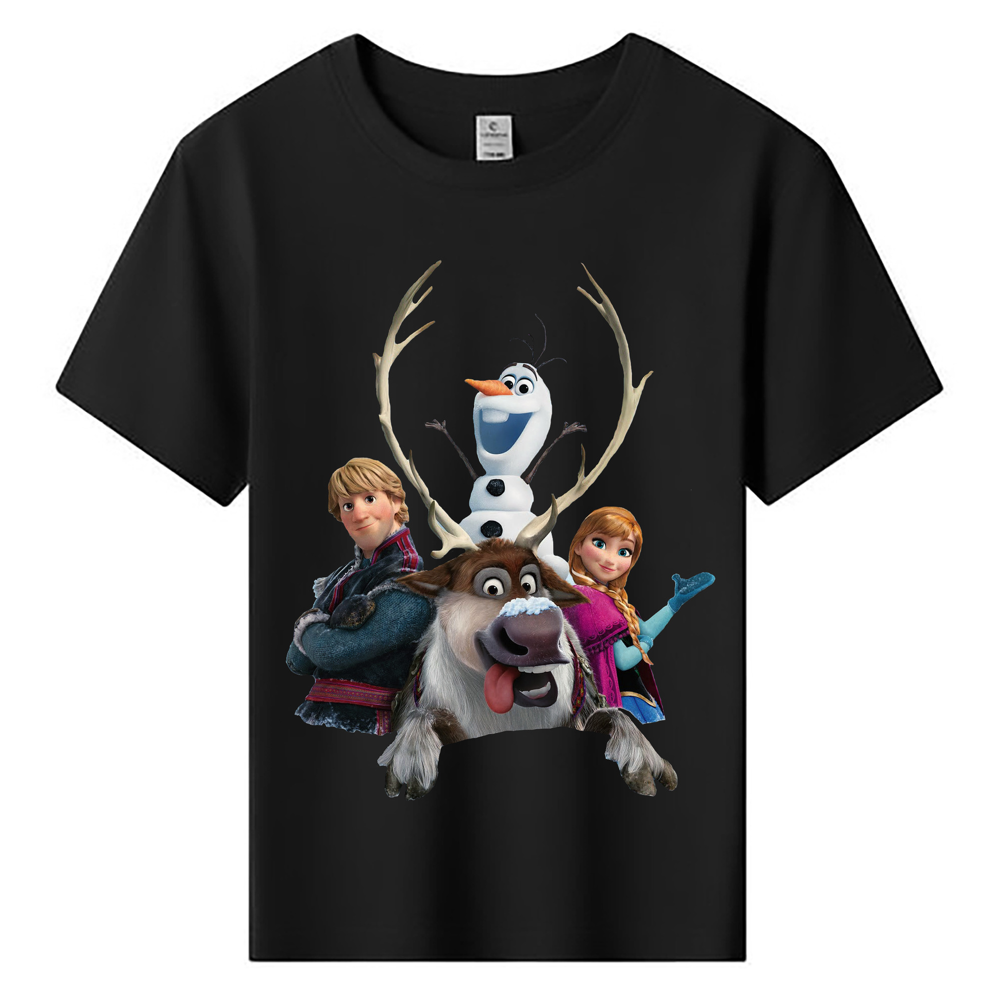 （画像用） アナと雪の女王 アンナ エルサ Frozen Anna Elsa 綿100％キッズTシャツ（フロントプリント）