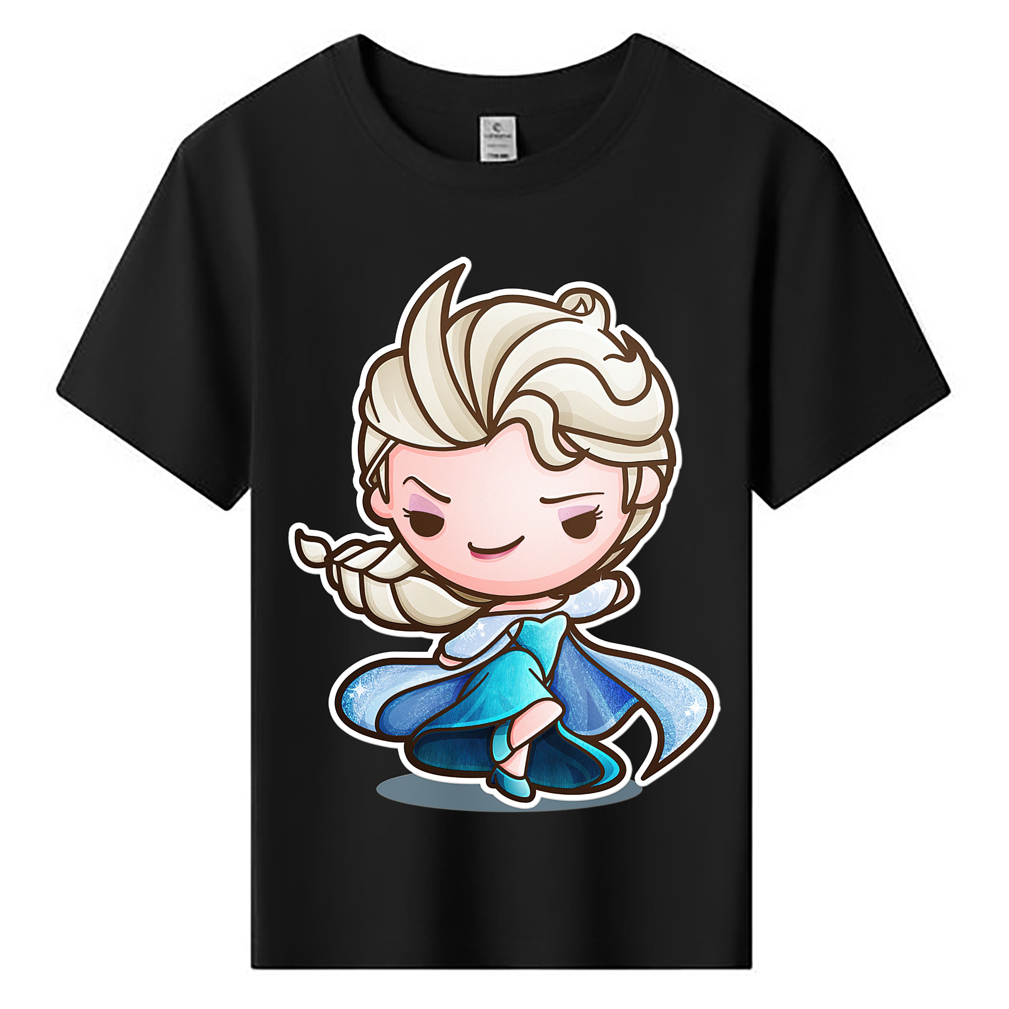 （画像用） アナと雪の女王 アンナ エルサ Frozen Anna Elsa 綿100％キッズTシャツ（フロントプリント）