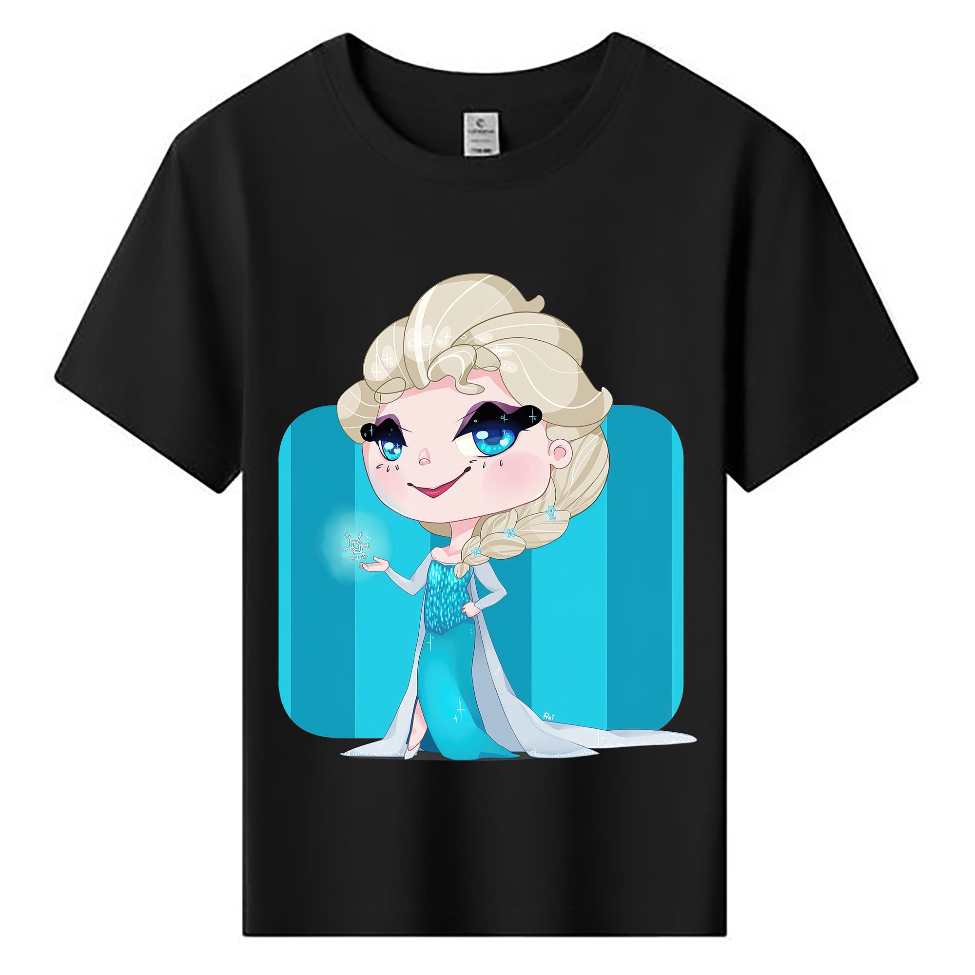 （画像用） アナと雪の女王 アンナ エルサ Frozen Anna Elsa 綿100％キッズTシャツ（フロントプリント）