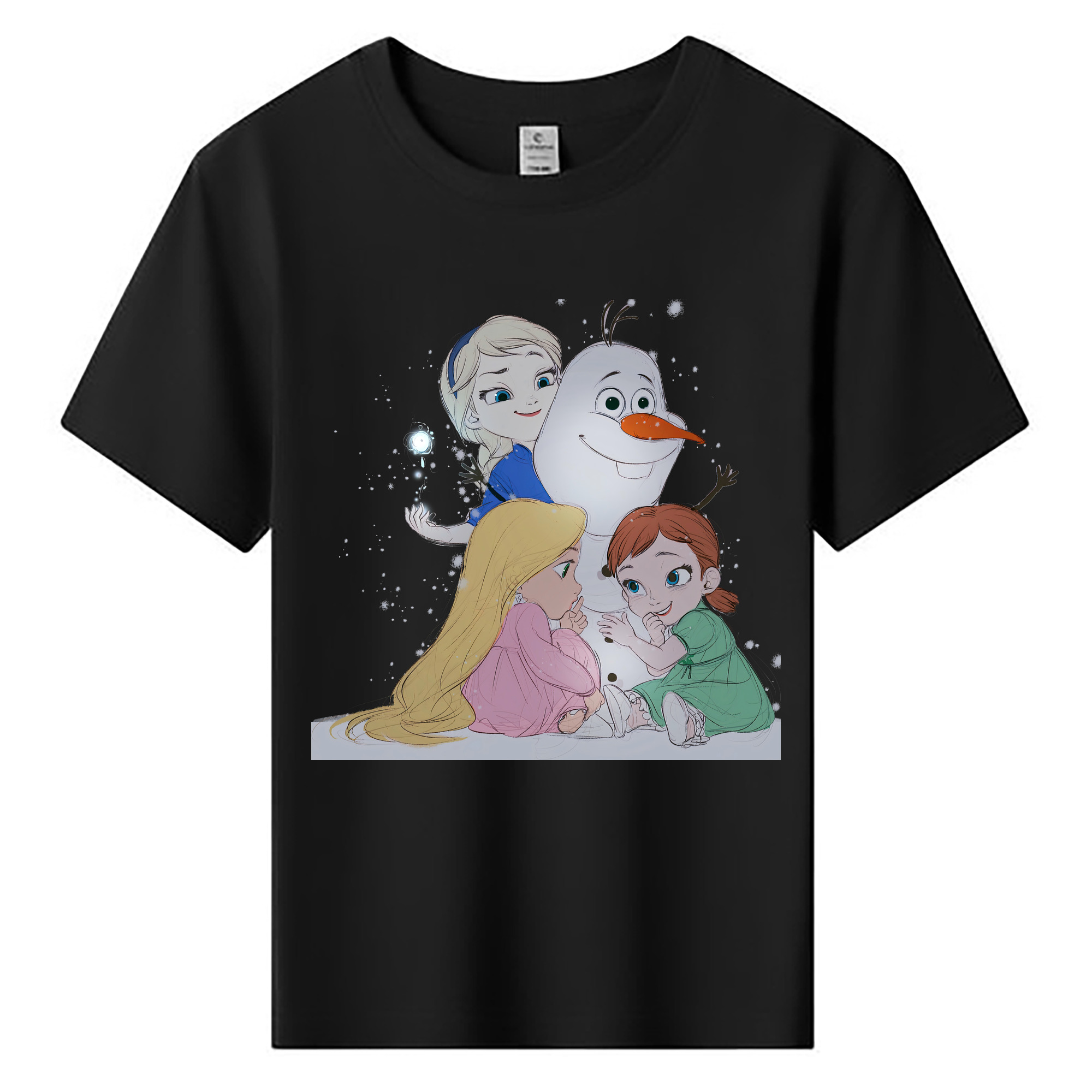 （画像用） アナと雪の女王 アンナ エルサ Frozen Anna Elsa 綿100％キッズTシャツ（フロントプリント）