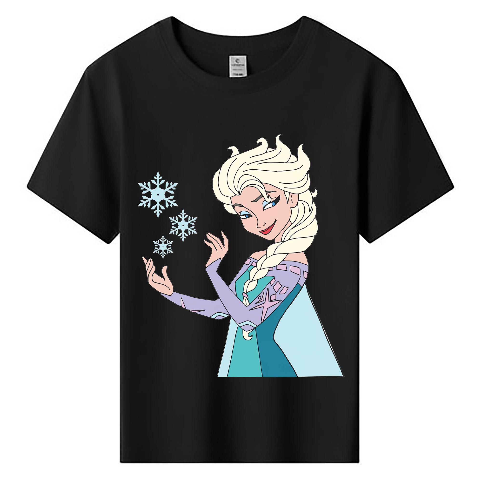 （画像用） アナと雪の女王 アンナ エルサ Frozen Anna Elsa 綿100％キッズTシャツ（フロントプリント）