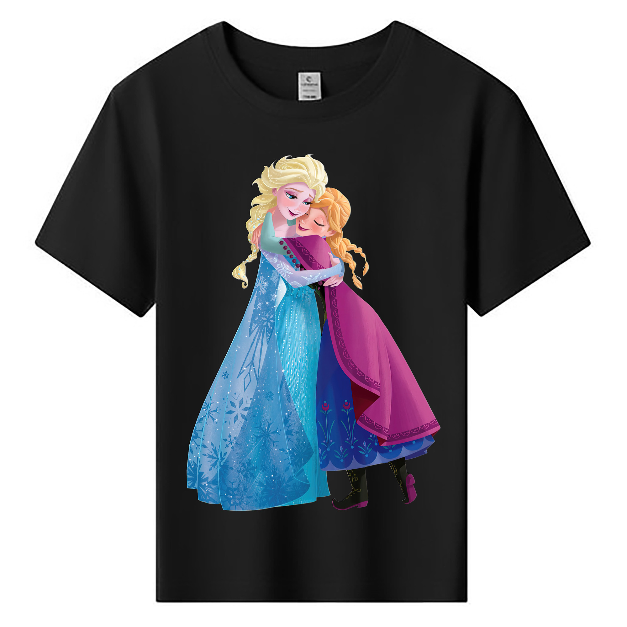 （画像用） アナと雪の女王 アンナ エルサ Frozen Anna Elsa 綿100％キッズTシャツ（フロントプリント）