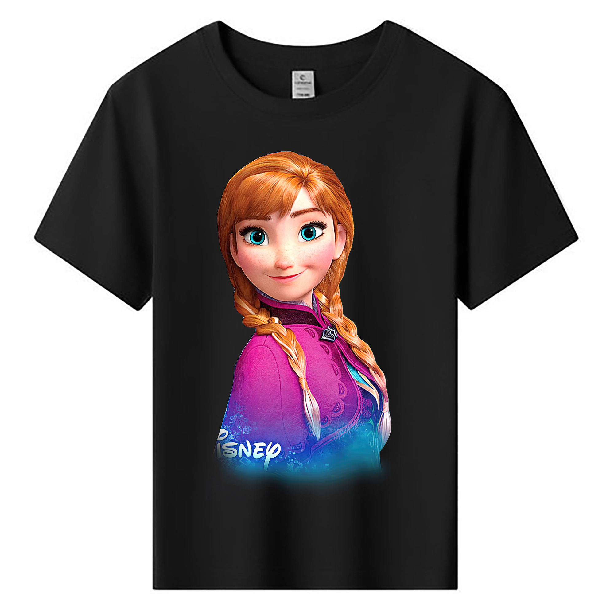 （画像用） アナと雪の女王 アンナ エルサ Frozen Anna Elsa 綿100％キッズTシャツ（フロントプリント）
