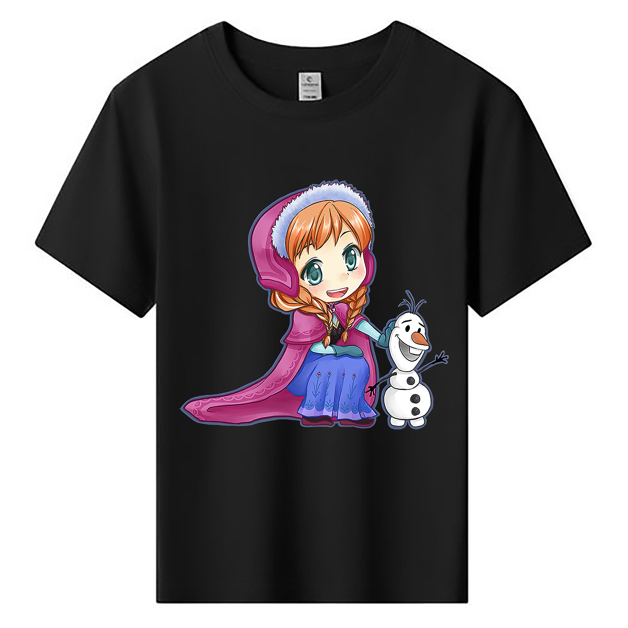 （画像用） アナと雪の女王 アンナ エルサ Frozen Anna Elsa 綿100％キッズTシャツ（フロントプリント）