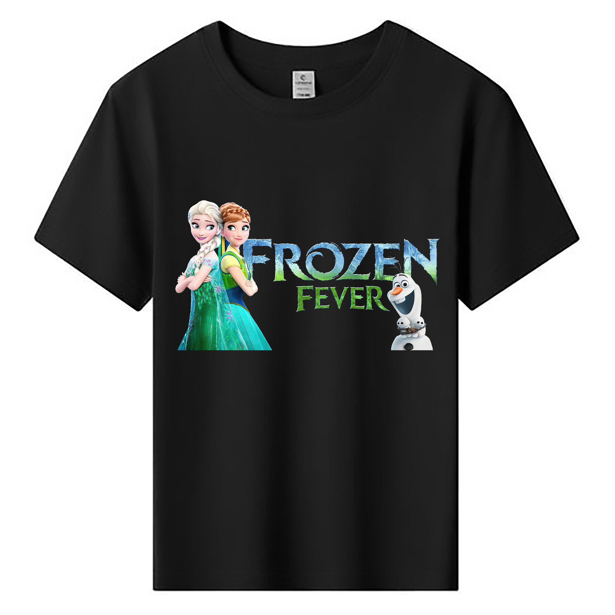（画像用） アナと雪の女王 アンナ エルサ Frozen Anna Elsa 綿100％キッズTシャツ（フロントプリント）