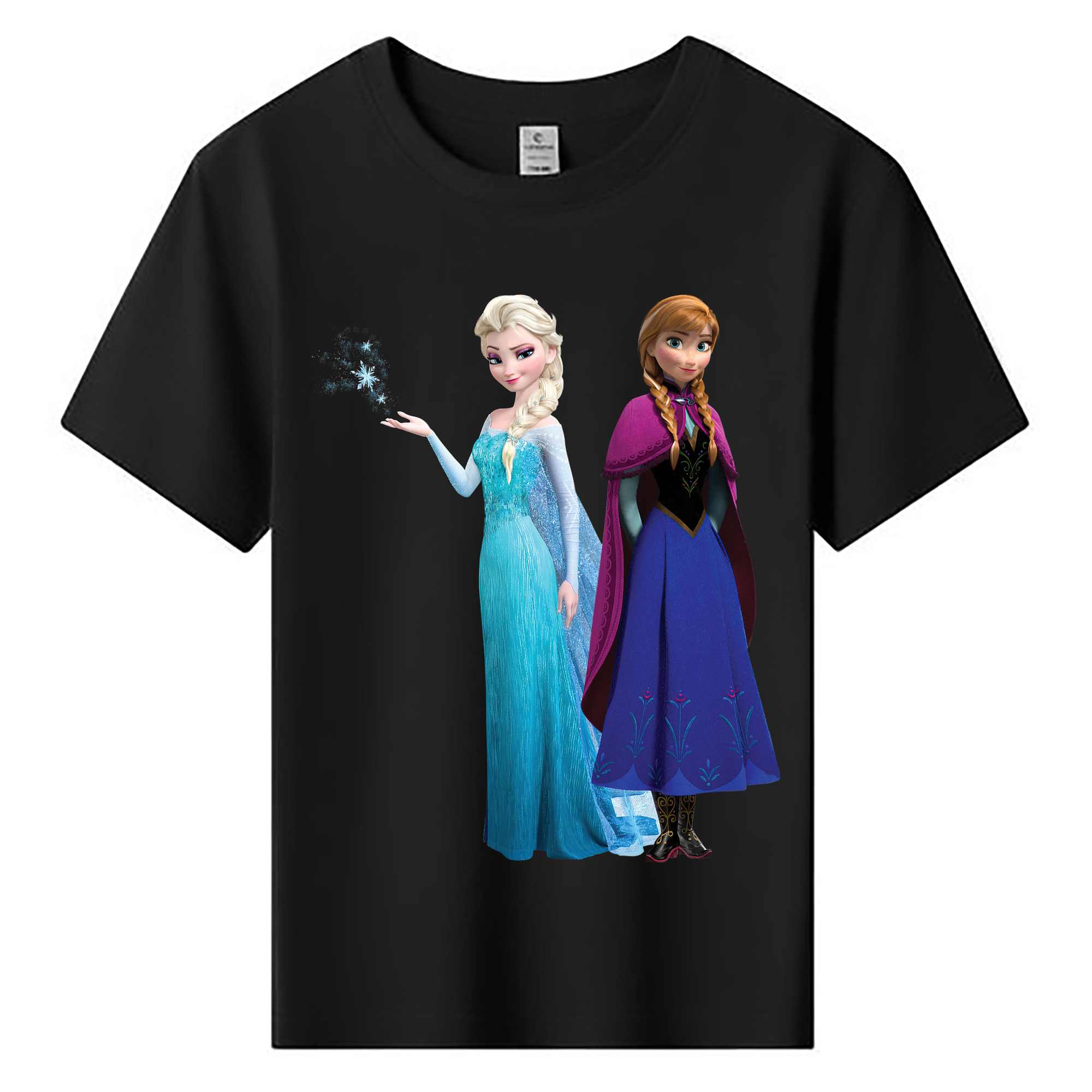 （画像用） アナと雪の女王 アンナ エルサ Frozen Anna Elsa 綿100％キッズTシャツ（フロントプリント）