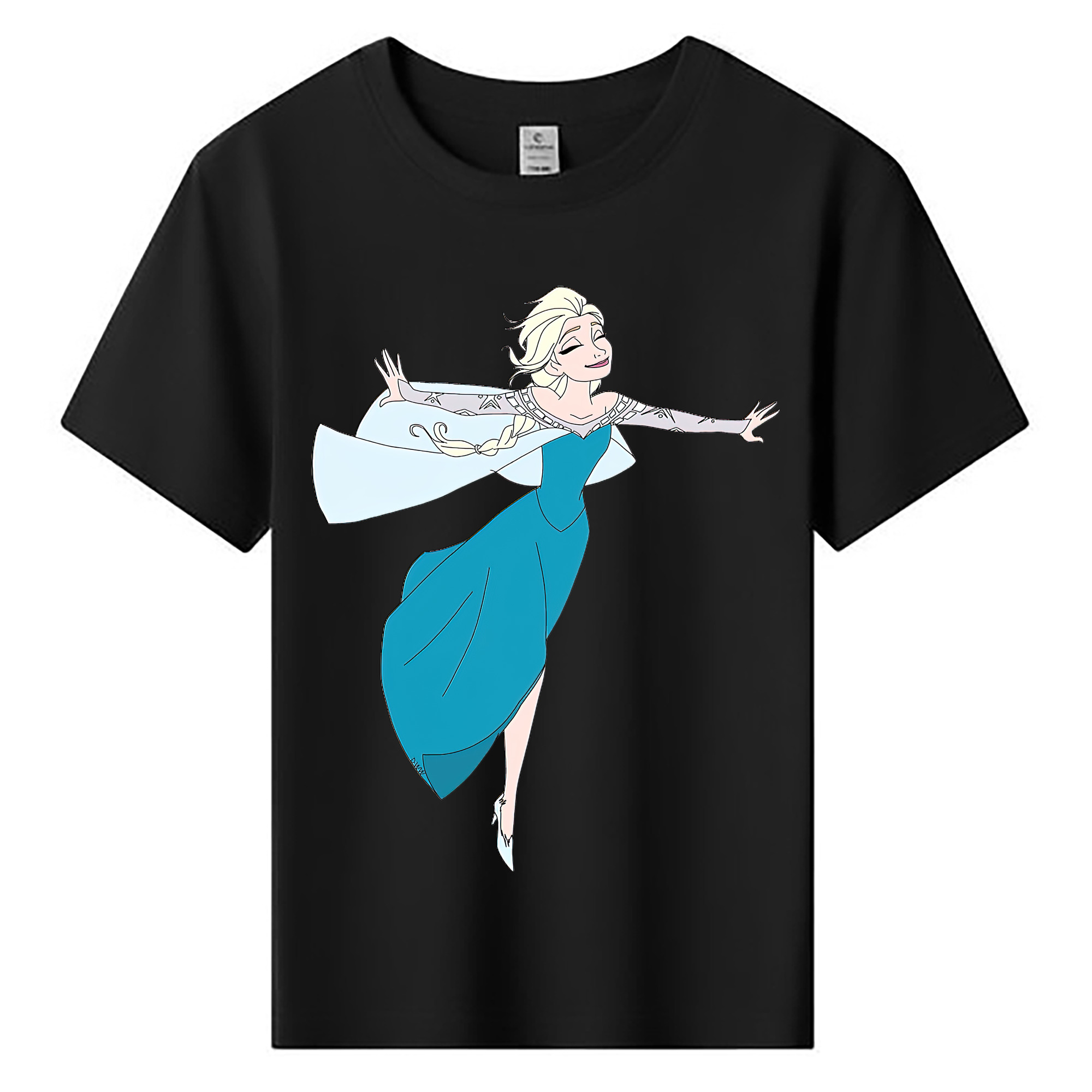 （画像用） アナと雪の女王 アンナ エルサ Frozen Anna Elsa 綿100％キッズTシャツ（フロントプリント）