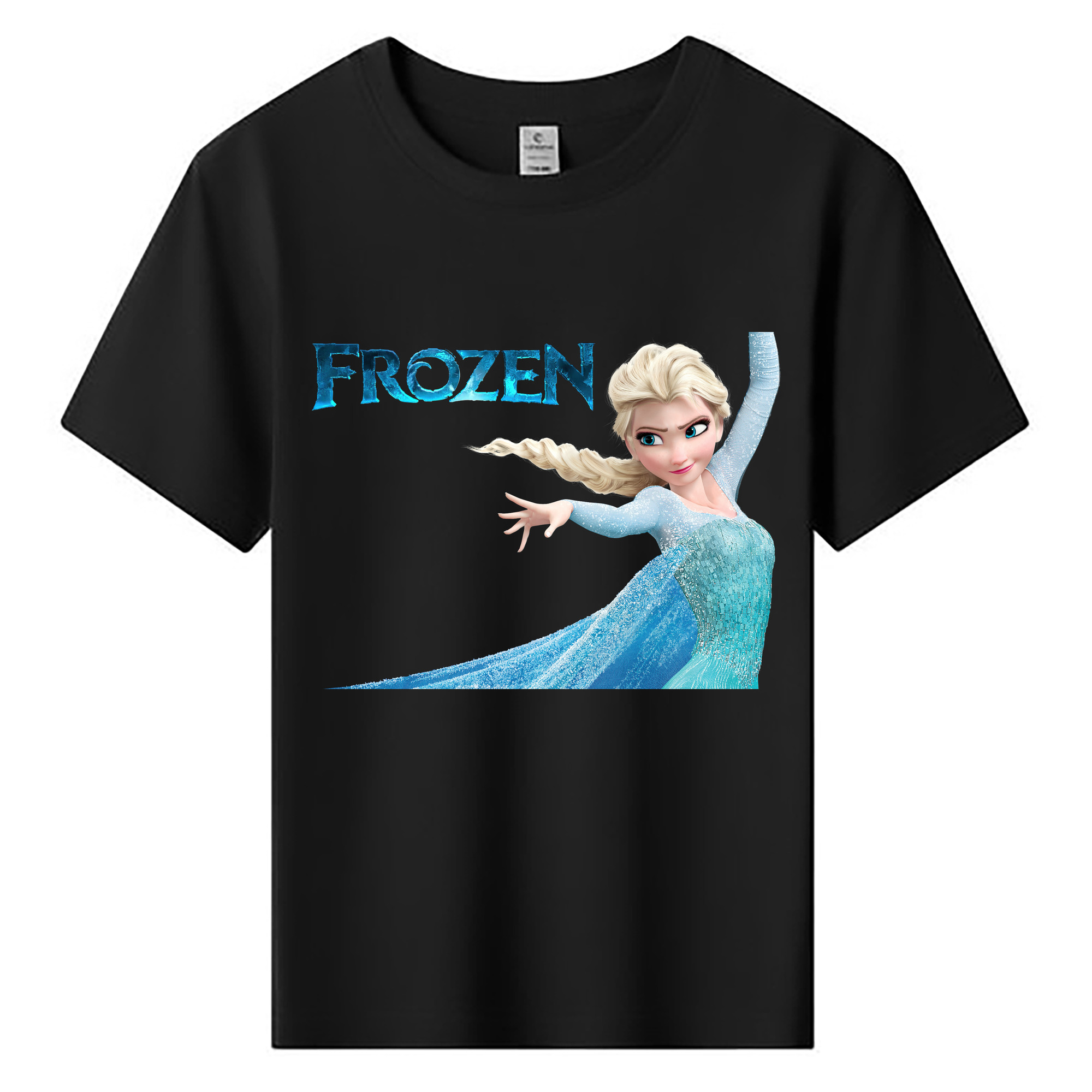 （画像用） アナと雪の女王 アンナ エルサ Frozen Anna Elsa 綿100％キッズTシャツ（フロントプリント）