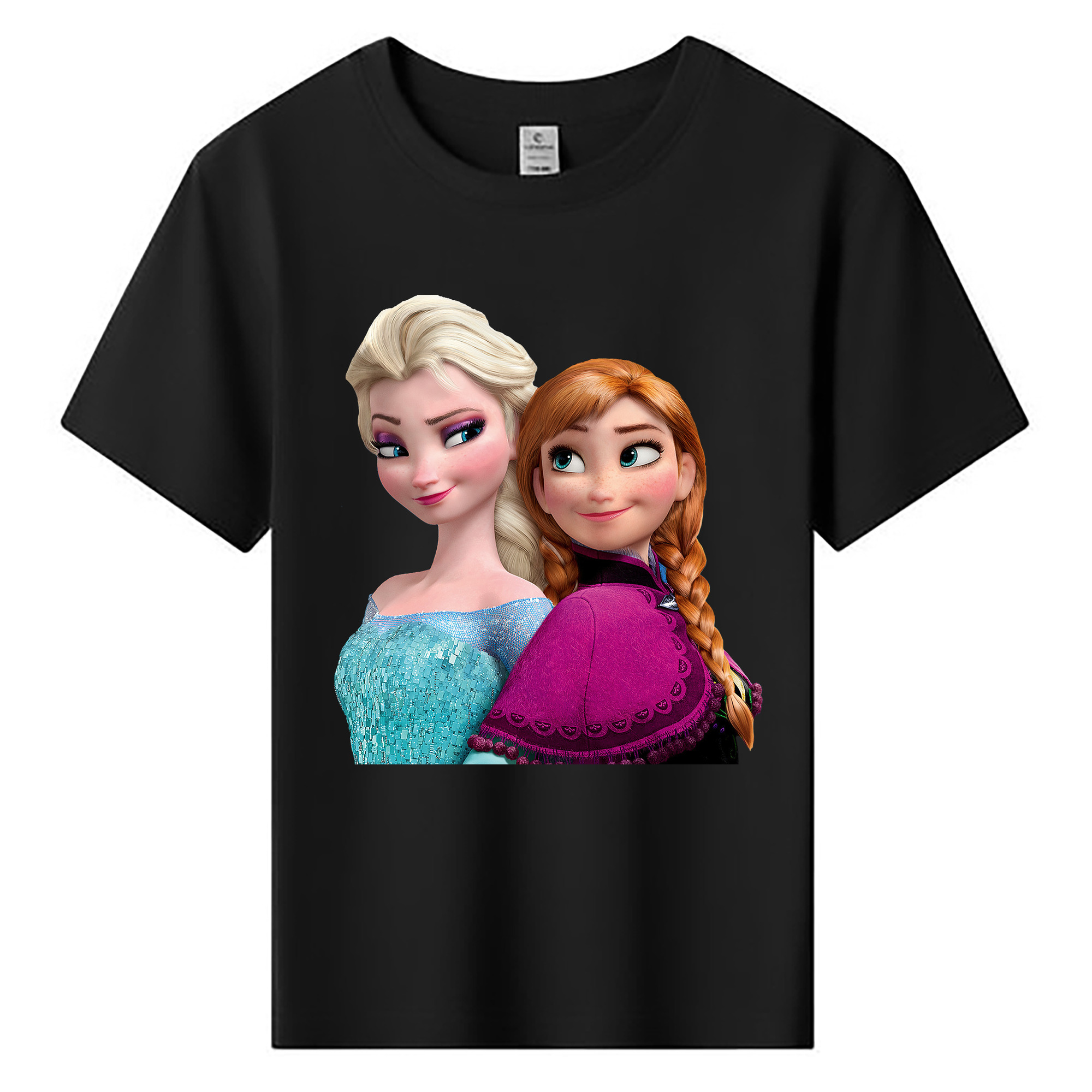 （画像用） アナと雪の女王 アンナ エルサ Frozen Anna Elsa 綿100％キッズTシャツ（フロントプリント）