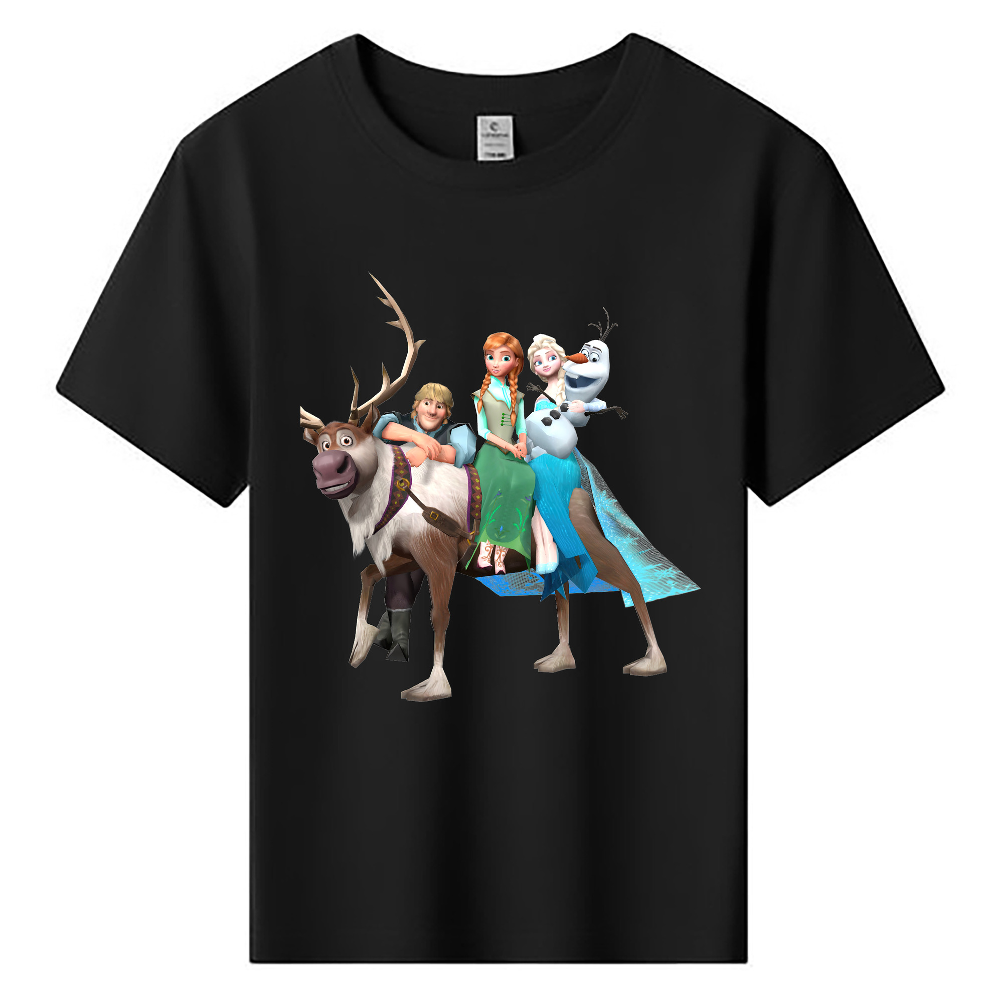 （画像用） アナと雪の女王 アンナ エルサ Frozen Anna Elsa 綿100％キッズTシャツ（フロントプリント）