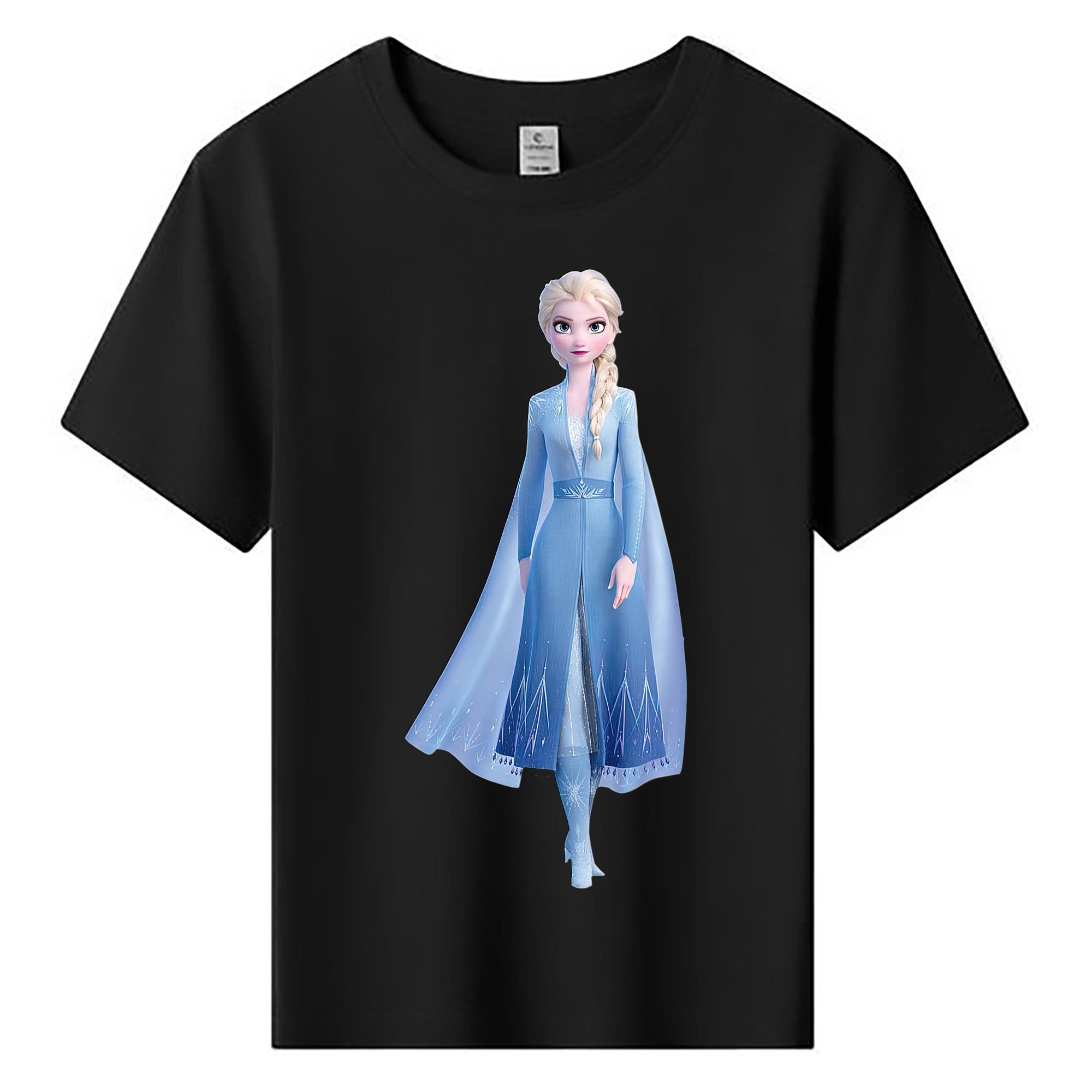 （画像用） アナと雪の女王 アンナ エルサ Frozen Anna Elsa 綿100％キッズTシャツ（フロントプリント）