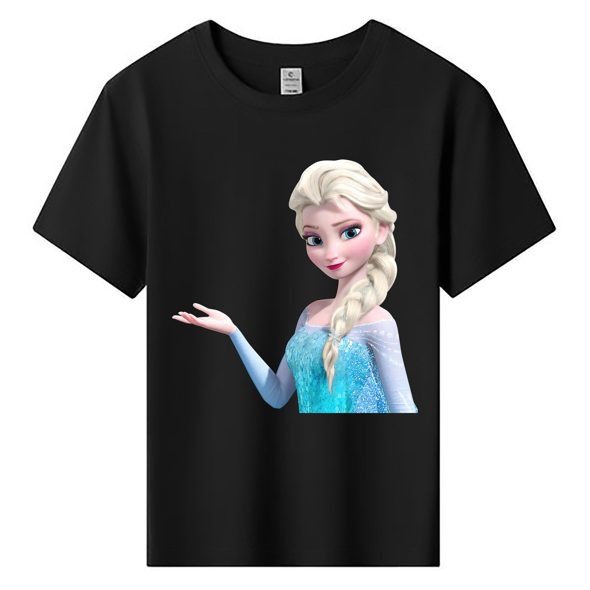 （画像用） アナと雪の女王 アンナ エルサ Frozen Anna Elsa 綿100％キッズTシャツ（フロントプリント）