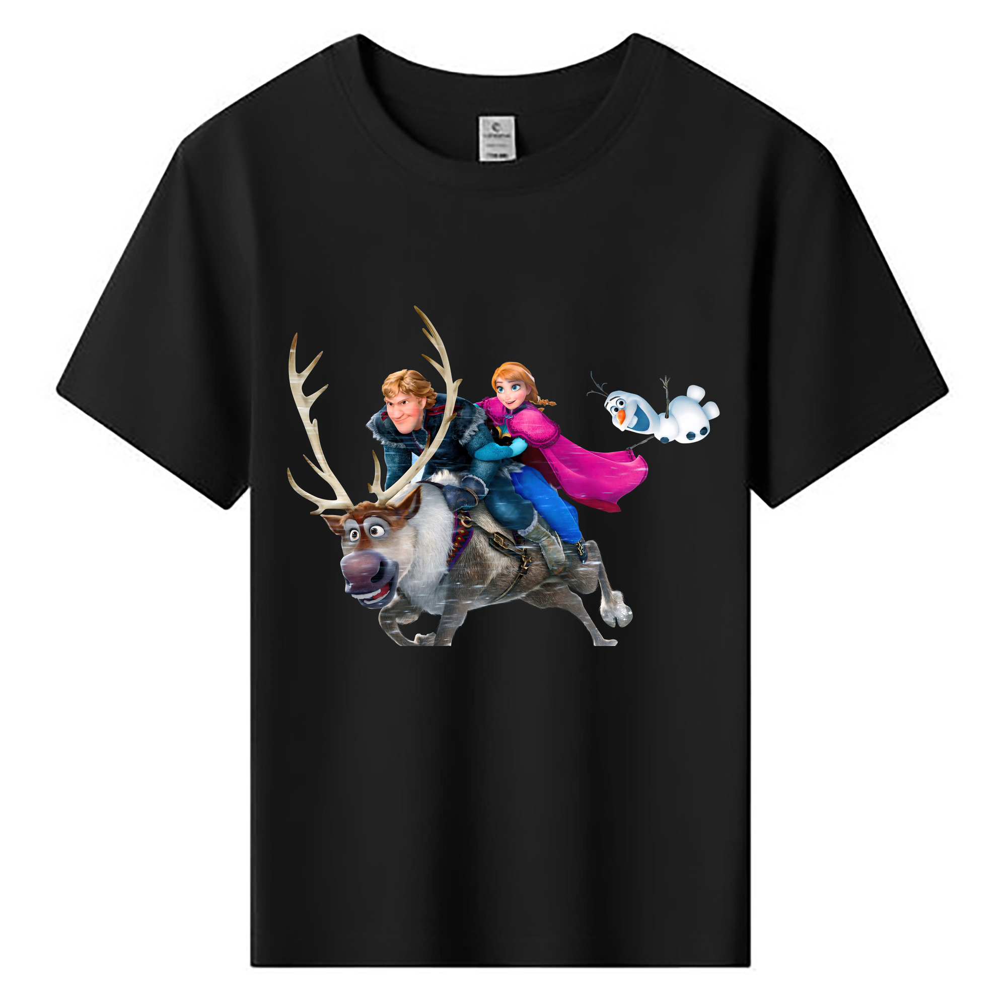（画像用） アナと雪の女王 アンナ エルサ Frozen Anna Elsa 綿100％キッズTシャツ（フロントプリント）