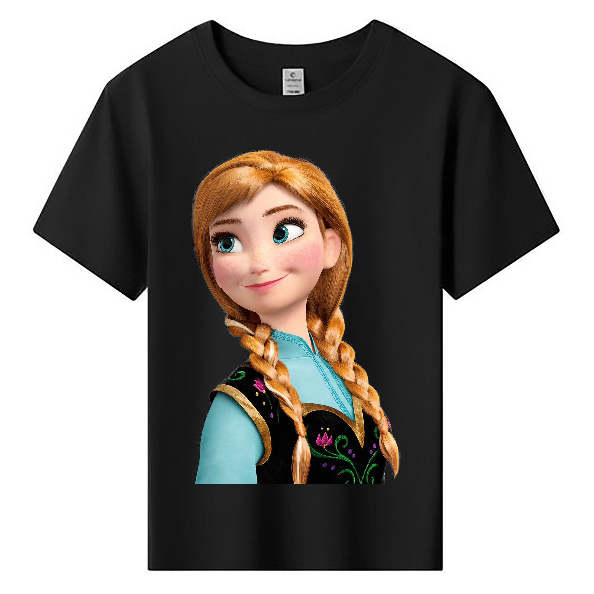 （画像用） アナと雪の女王 アンナ エルサ Frozen Anna Elsa 綿100％キッズTシャツ（フロントプリント）