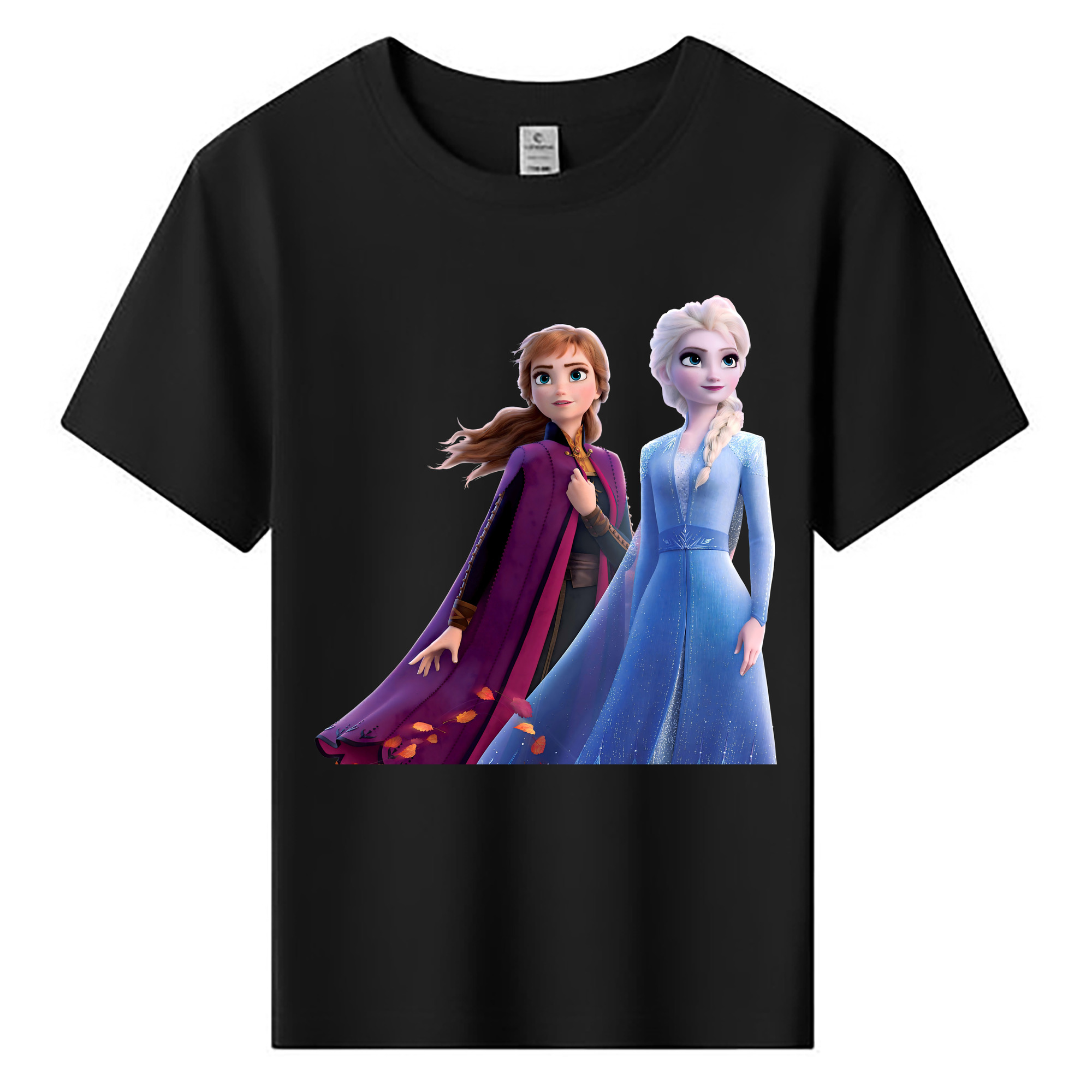 （画像用） アナと雪の女王 アンナ エルサ Frozen Anna Elsa 綿100％キッズTシャツ（フロントプリント）
