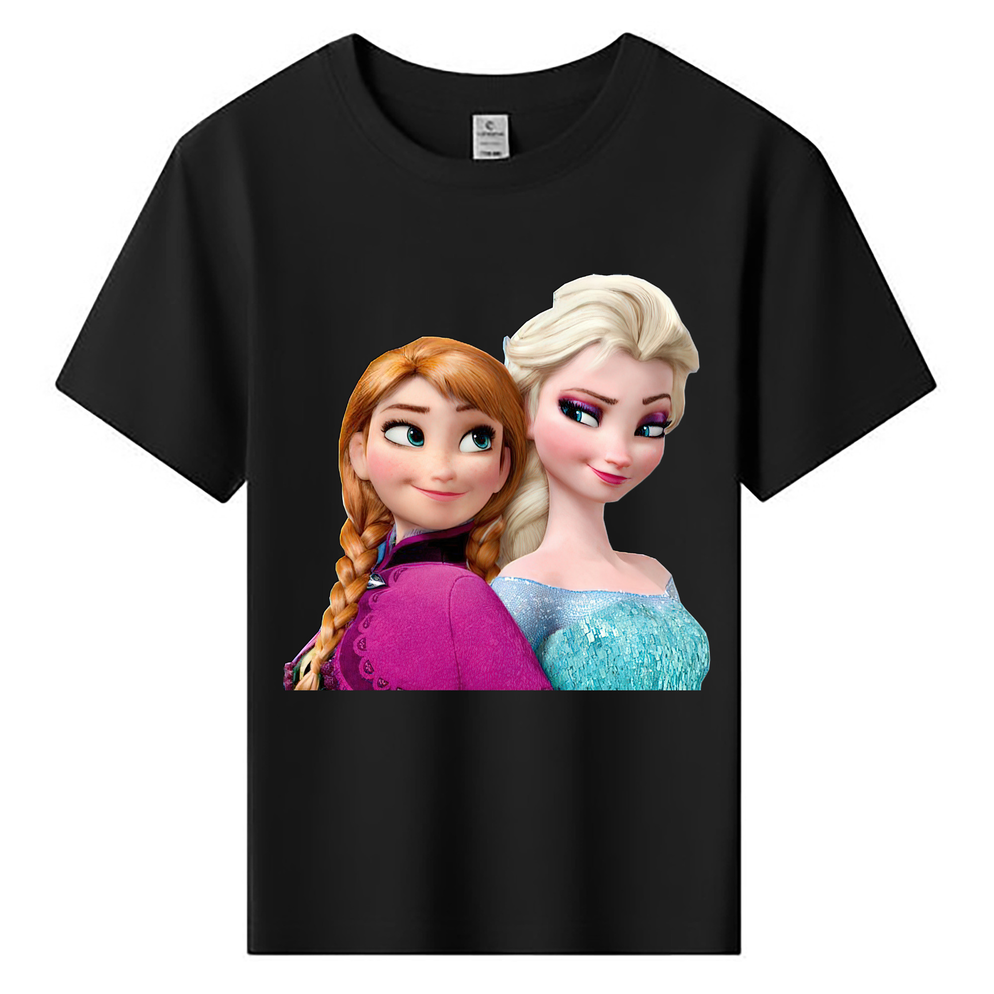 （画像用） アナと雪の女王 アンナ エルサ Frozen Anna Elsa 綿100％キッズTシャツ（フロントプリント）
