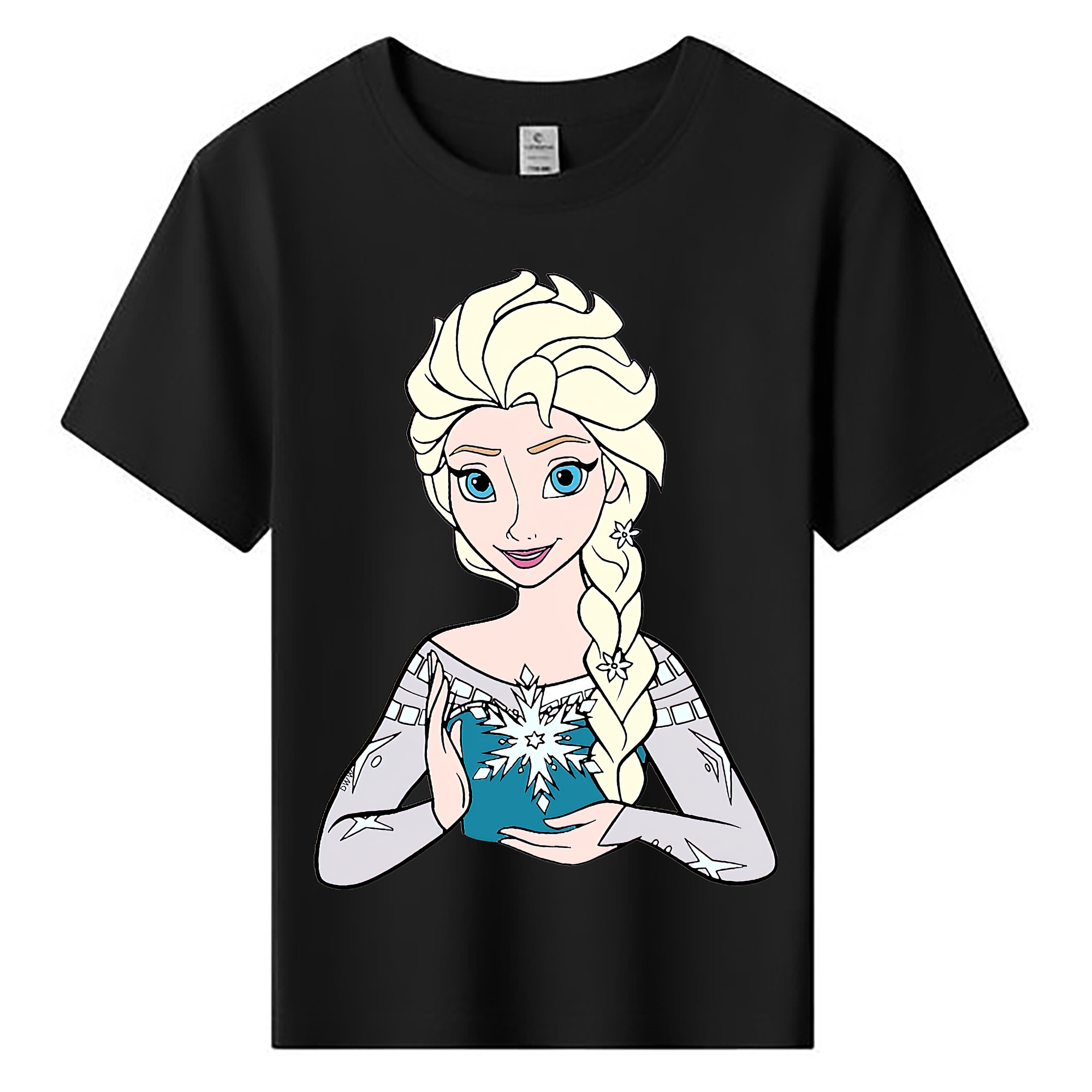 （画像用） アナと雪の女王 アンナ エルサ Frozen Anna Elsa 綿100％キッズTシャツ（フロントプリント）