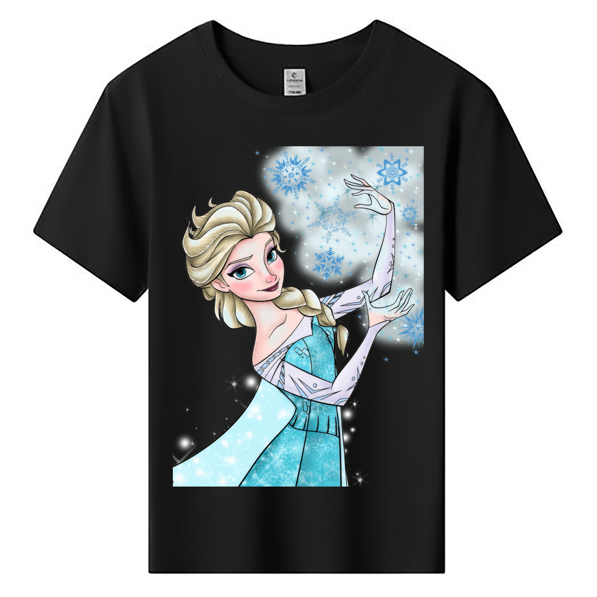 （画像用） アナと雪の女王 アンナ エルサ Frozen Anna Elsa 綿100％キッズTシャツ（フロントプリント）
