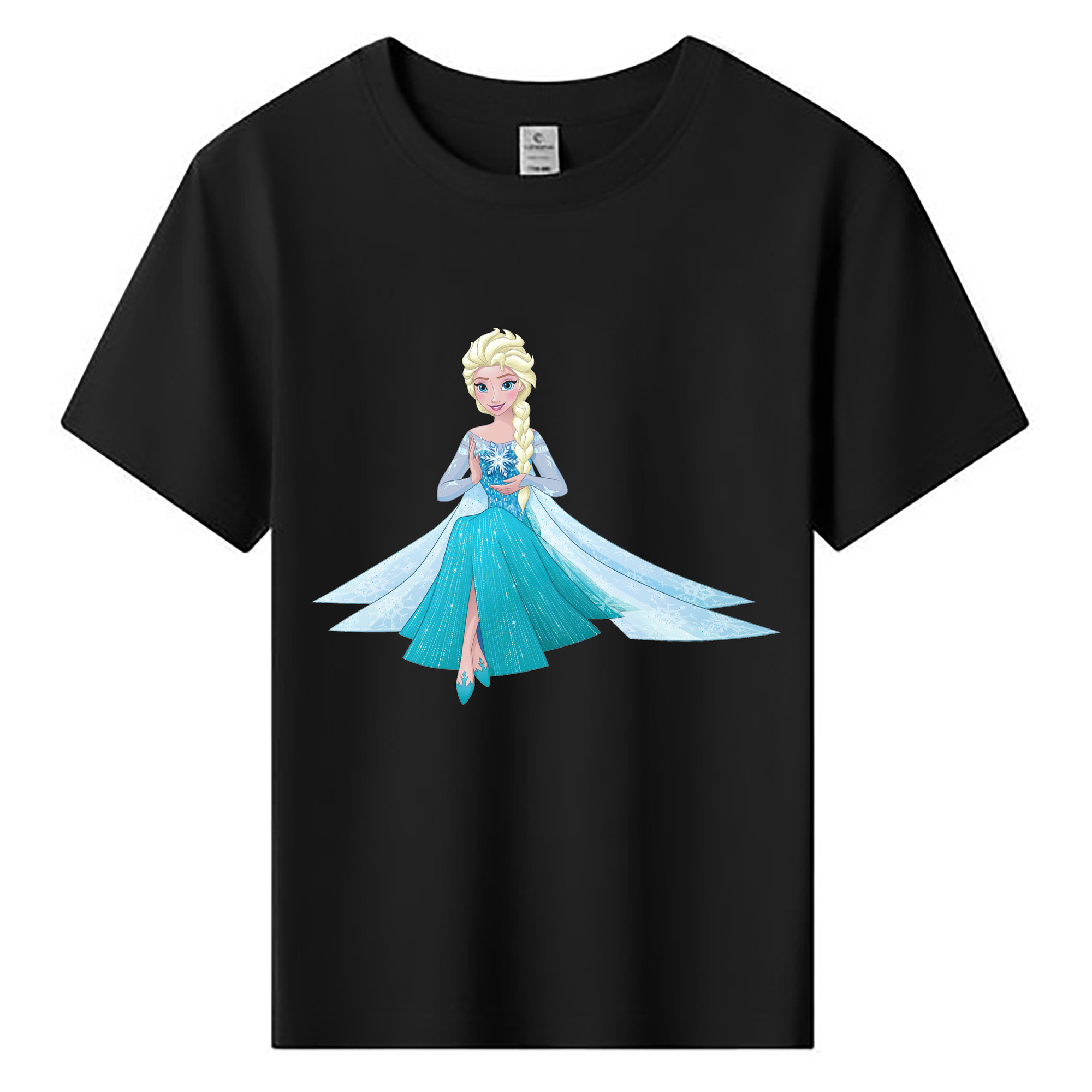 （画像用） アナと雪の女王 アンナ エルサ Frozen Anna Elsa 綿100％キッズTシャツ（フロントプリント）