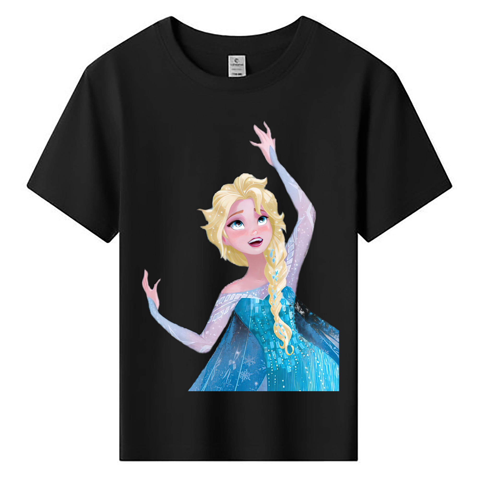 （画像用） アナと雪の女王 アンナ エルサ Frozen Anna Elsa 綿100％キッズTシャツ（フロントプリント）