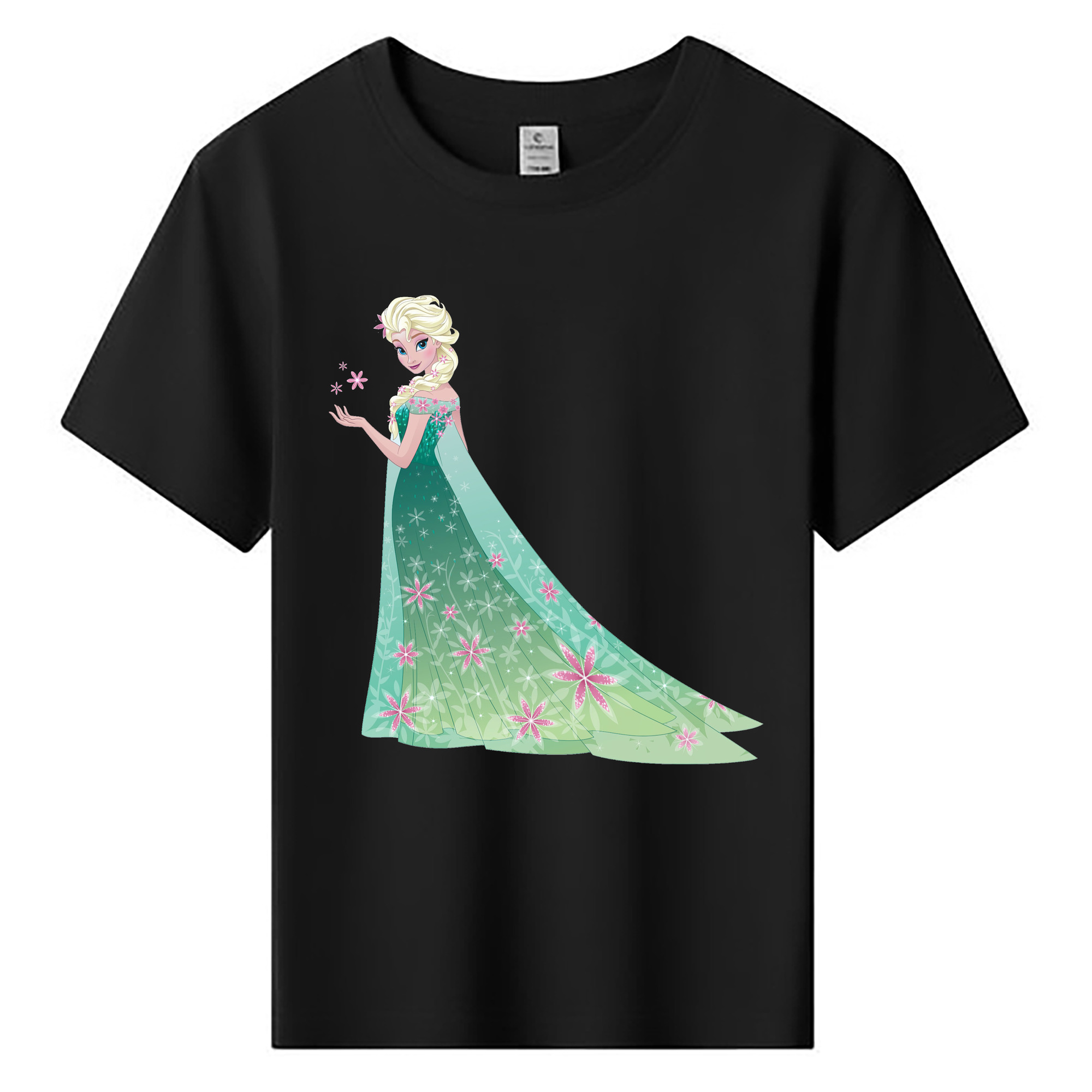 （画像用） アナと雪の女王 アンナ エルサ Frozen Anna Elsa 綿100％キッズTシャツ（フロントプリント）