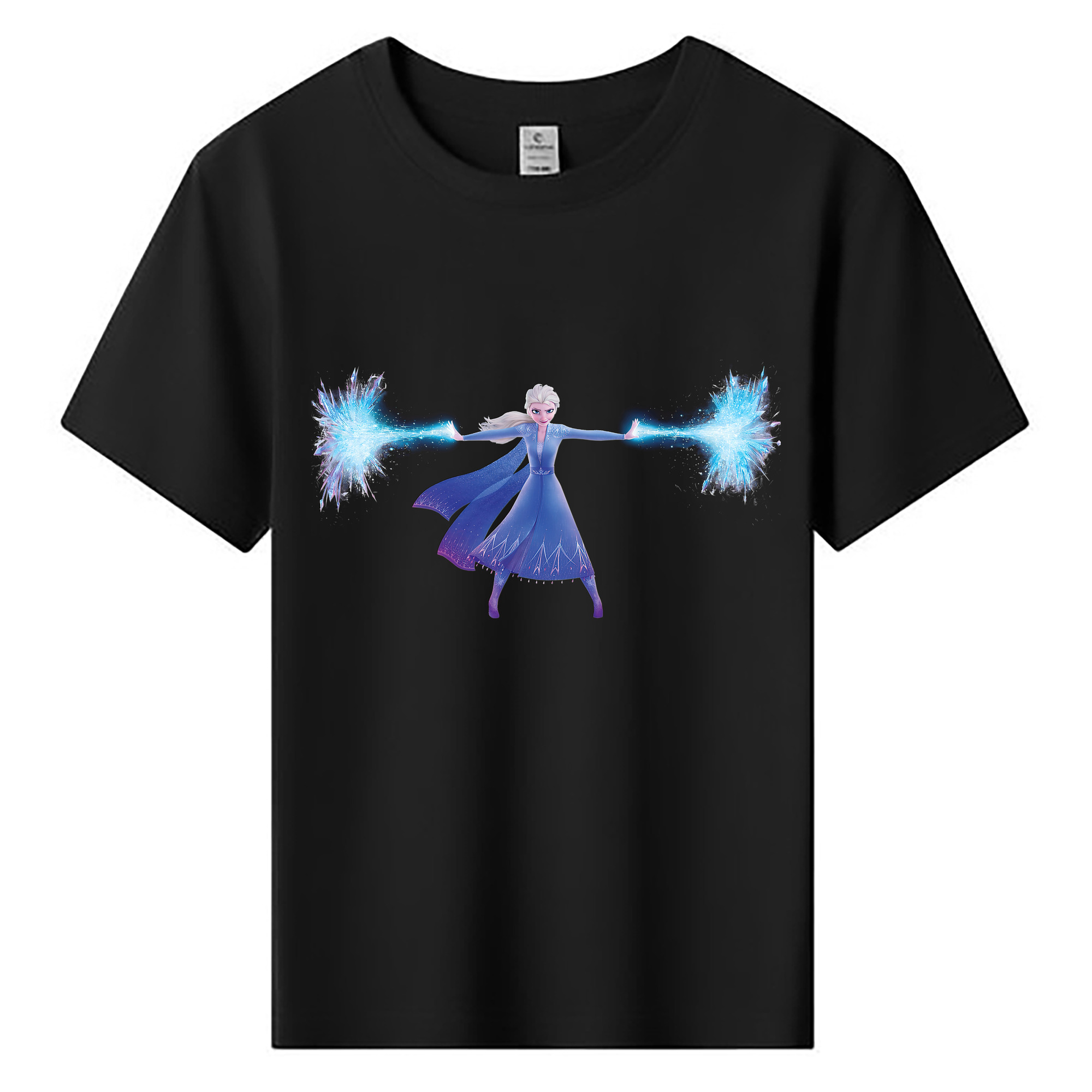 （画像用） アナと雪の女王 アンナ エルサ Frozen Anna Elsa 綿100％キッズTシャツ（フロントプリント）