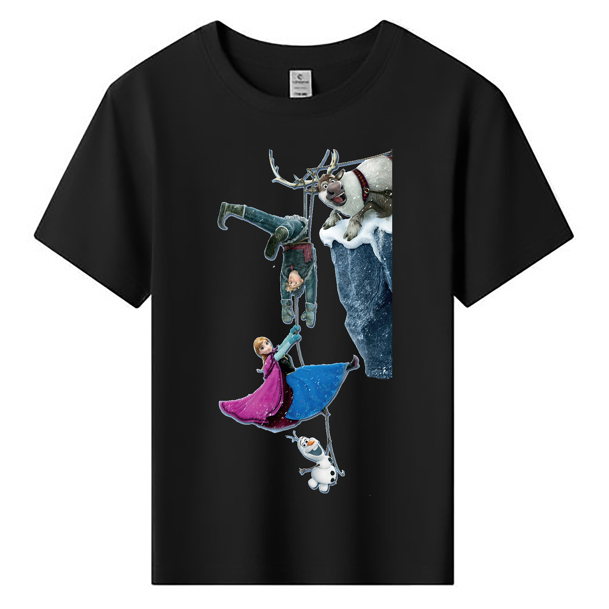 （画像用） アナと雪の女王 アンナ エルサ Frozen Anna Elsa 綿100％キッズTシャツ（フロントプリント）