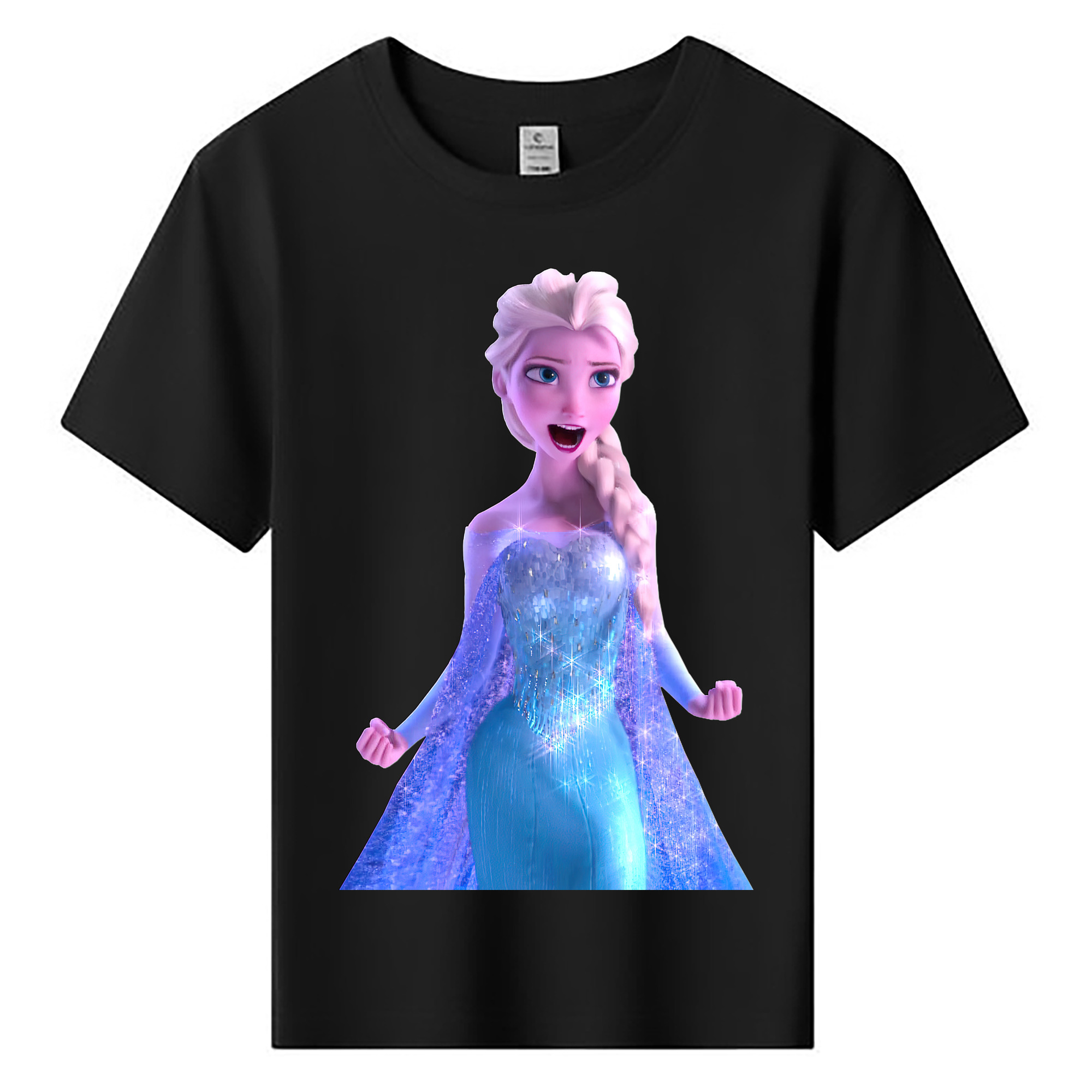 （画像用） アナと雪の女王 アンナ エルサ Frozen Anna Elsa 綿100％キッズTシャツ（フロントプリント）
