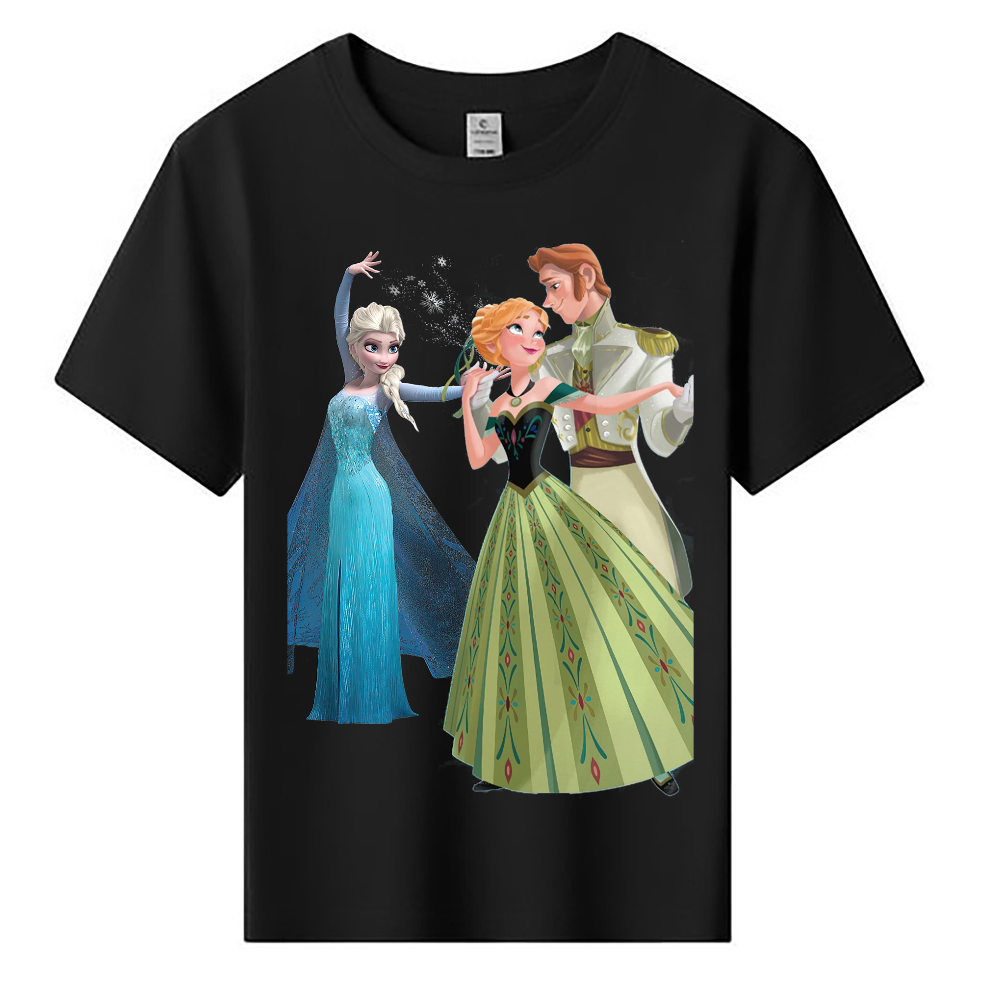 （画像用） アナと雪の女王 アンナ エルサ Frozen Anna Elsa 綿100％キッズTシャツ（フロントプリント）