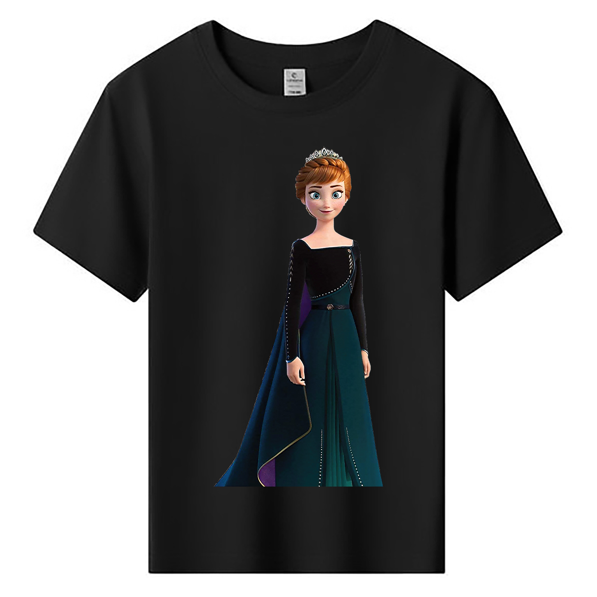 （画像用） アナと雪の女王 アンナ エルサ Frozen Anna Elsa 綿100％キッズTシャツ（フロントプリント）