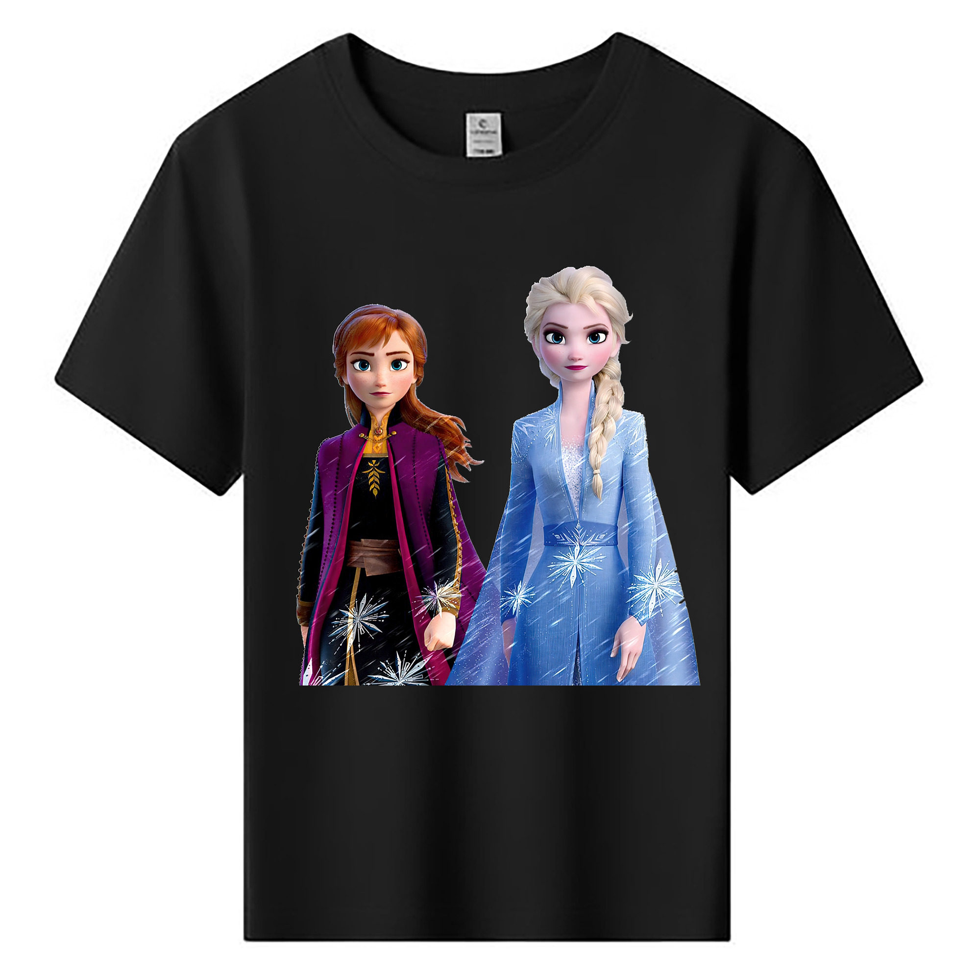 （画像用） アナと雪の女王 アンナ エルサ Frozen Anna Elsa 綿100％キッズTシャツ（フロントプリント）