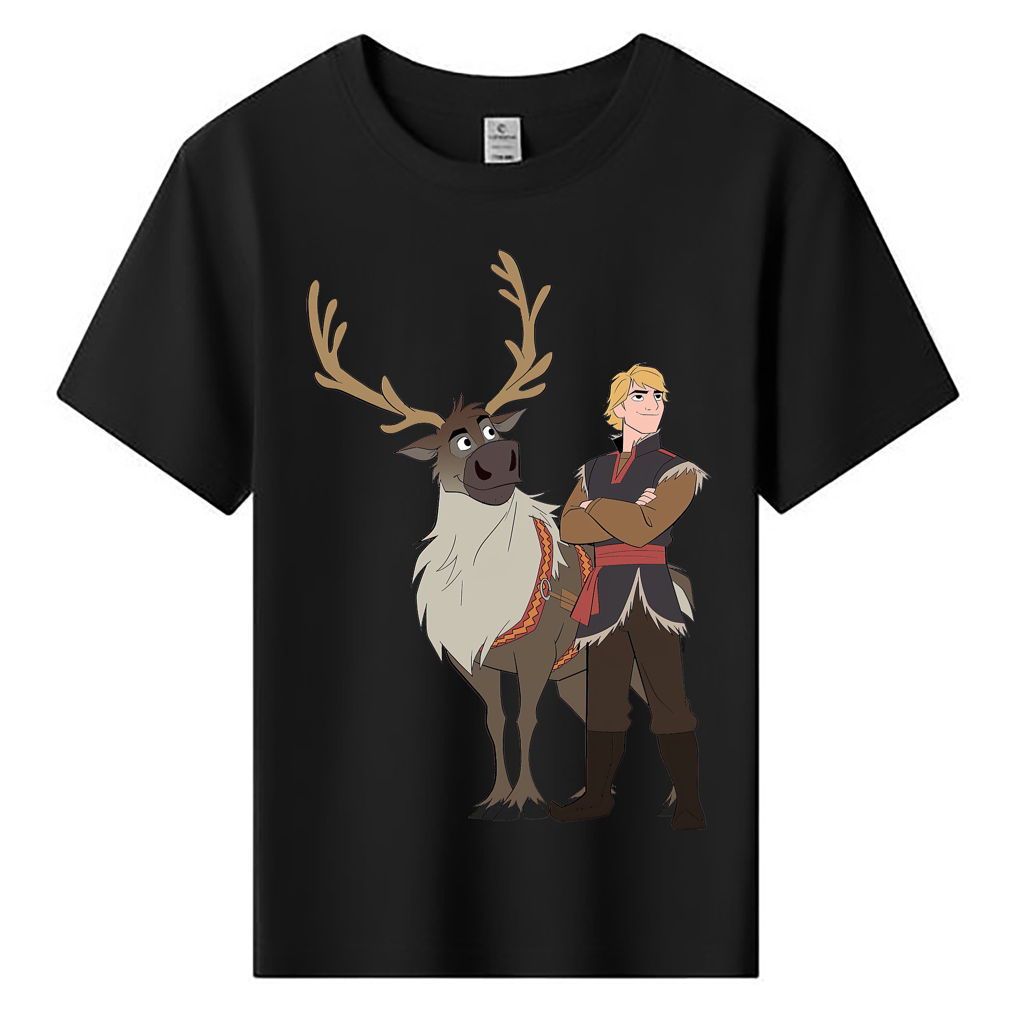（画像用） アナと雪の女王 アンナ エルサ Frozen Anna Elsa 綿100％キッズTシャツ（フロントプリント）